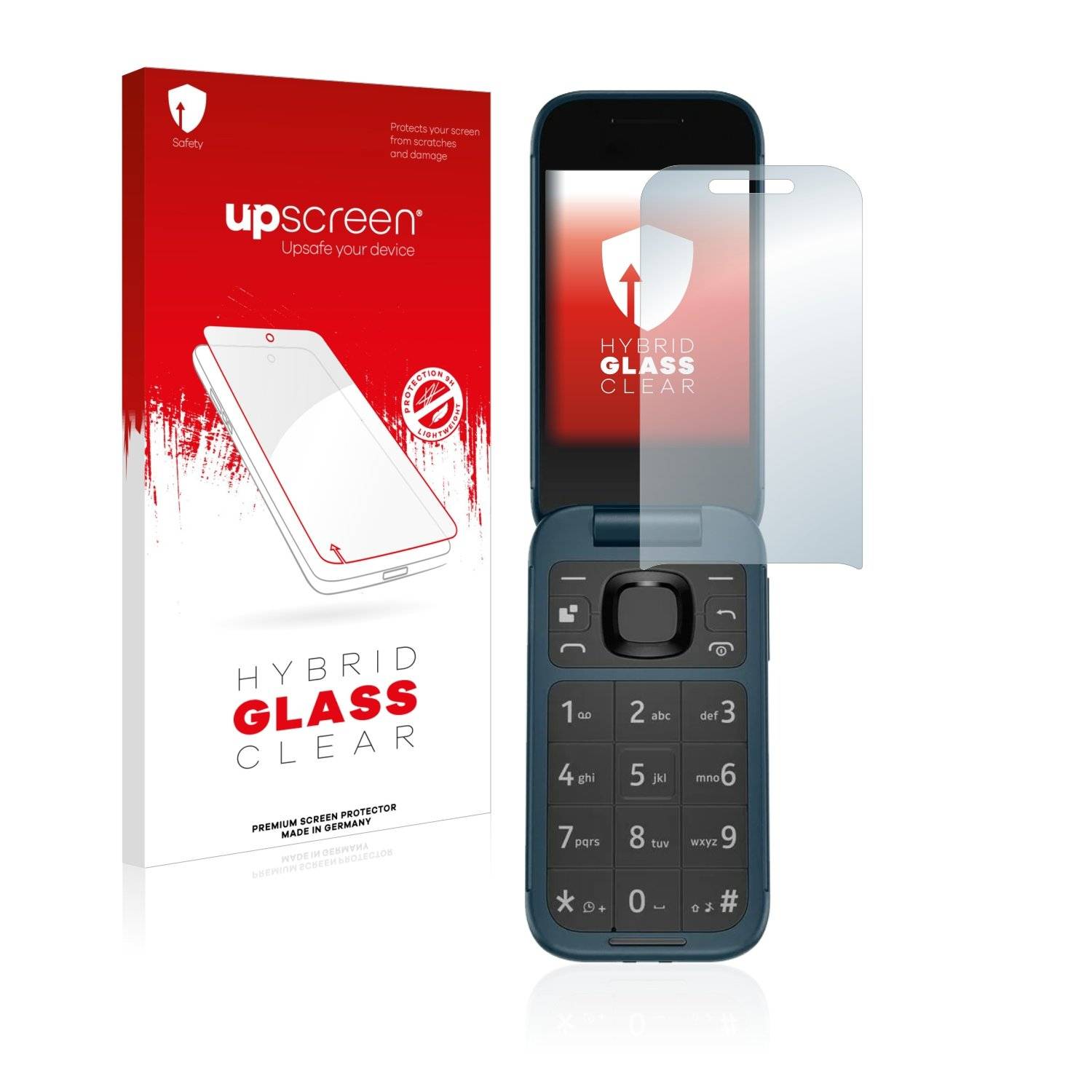 upscreen Flexible Panzerglasfolie für Nokia 2660 Flip Schutzglas 9H Hybridglas Klar