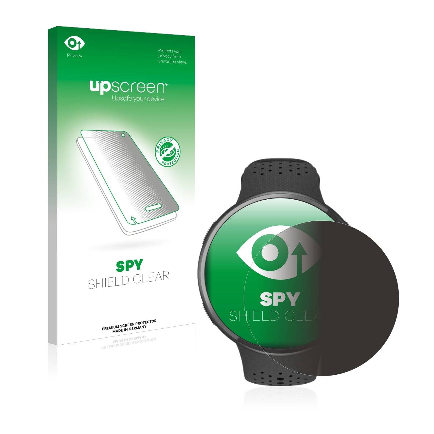 upscreen Spy Shield Clear Premium Blickschutzfolie für Polar Pacer