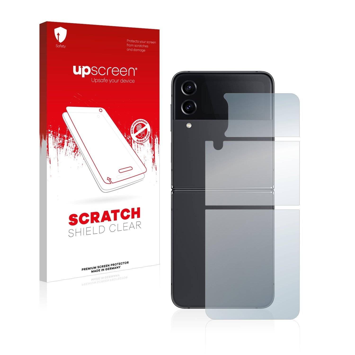 upscreen Schutzfolie für Samsung Galaxy Z Flip 4 (Rückseite) Kratzschutz Anti-Fingerprint Klar