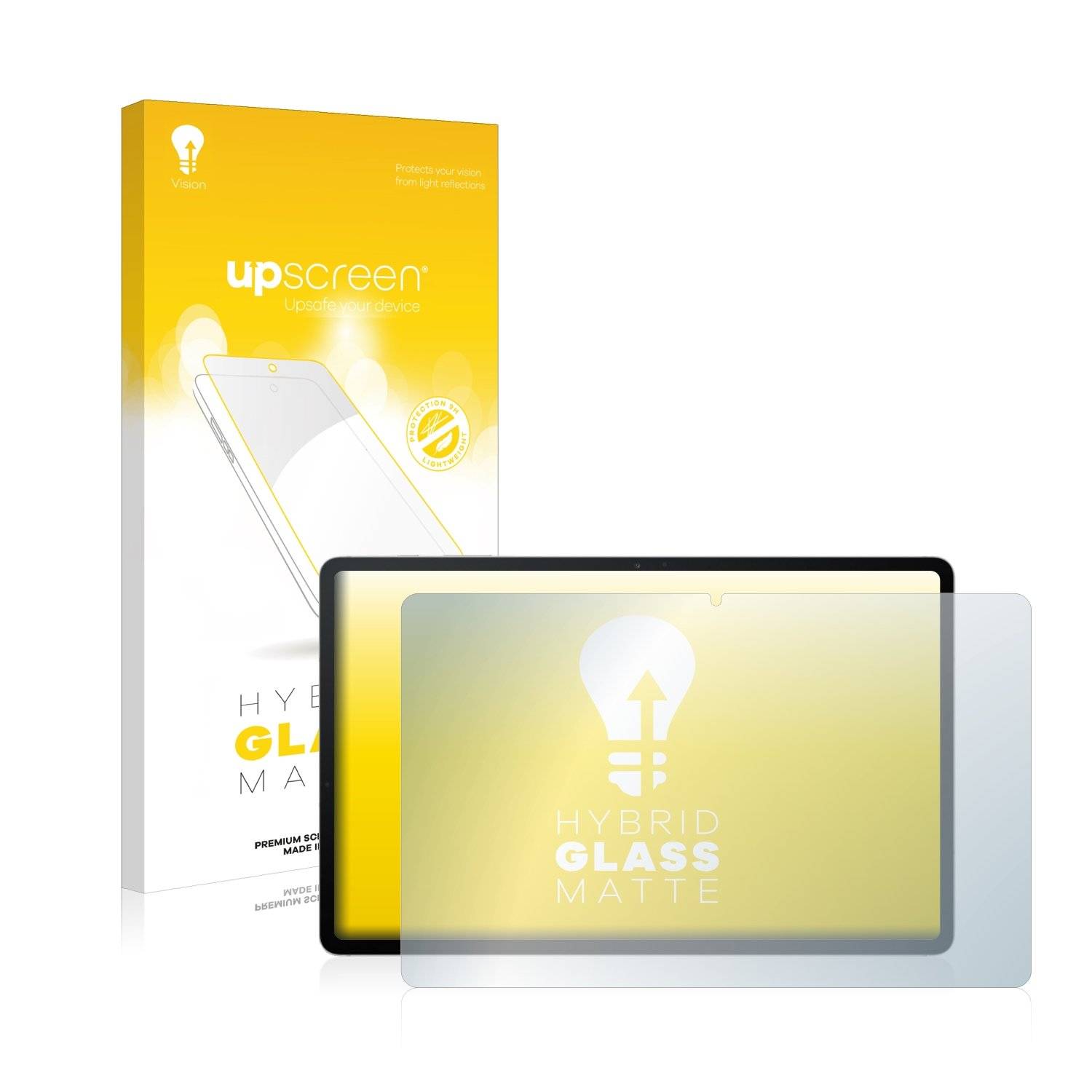 upscreen Hybrid Glas Matt Schutz-Folie für Samsung Galaxy Tab S7 FE (im Querformat)