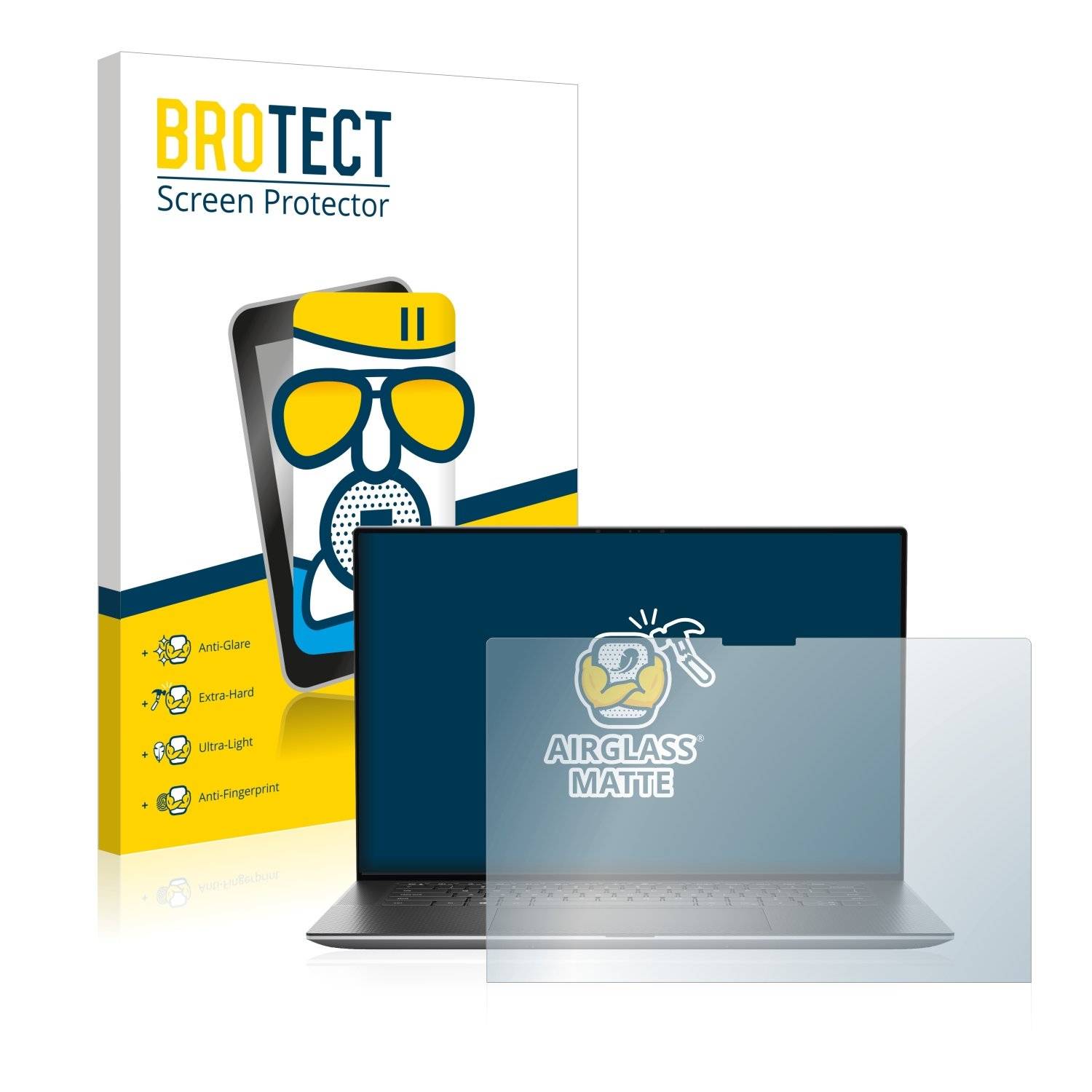 BROTECT AirGlass Flexible Schutz Glas Folie für Dell Precision 5570 Touch Matt Entspiegelt