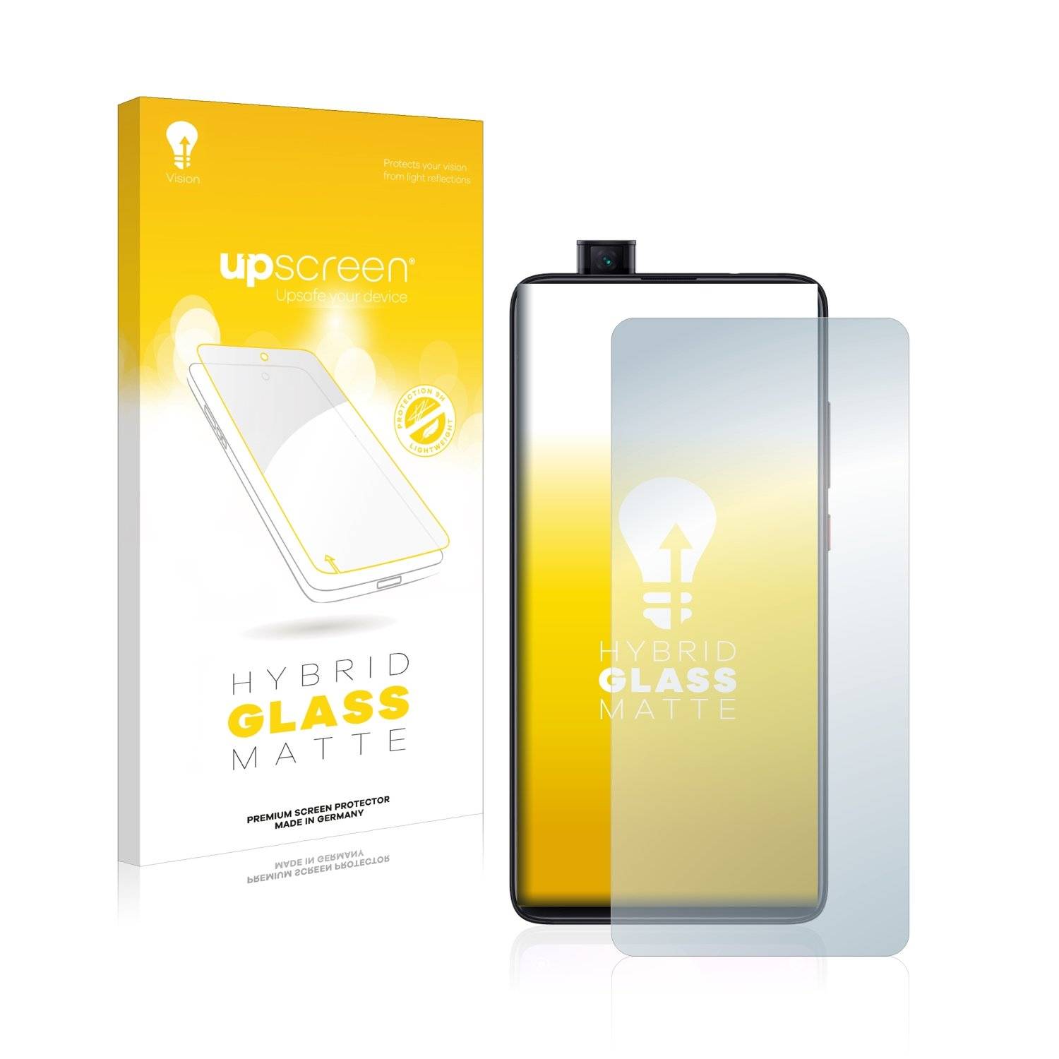 upscreen Hybrid Glas Matt Schutz-Folie für Xiaomi Mi 9T
