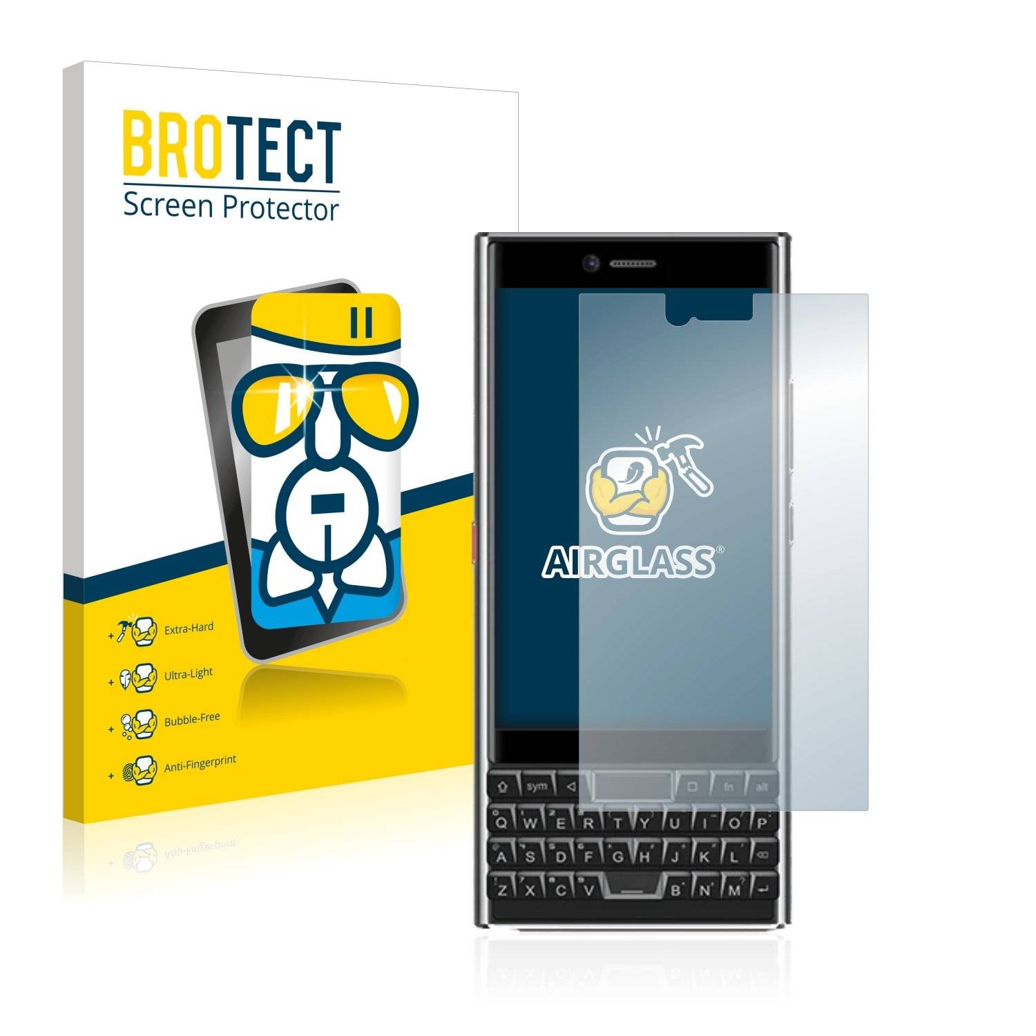 BROTECT AirGlass Flexible Schutz Glas Folie für Unihertz Titan Slim Klar Transparent