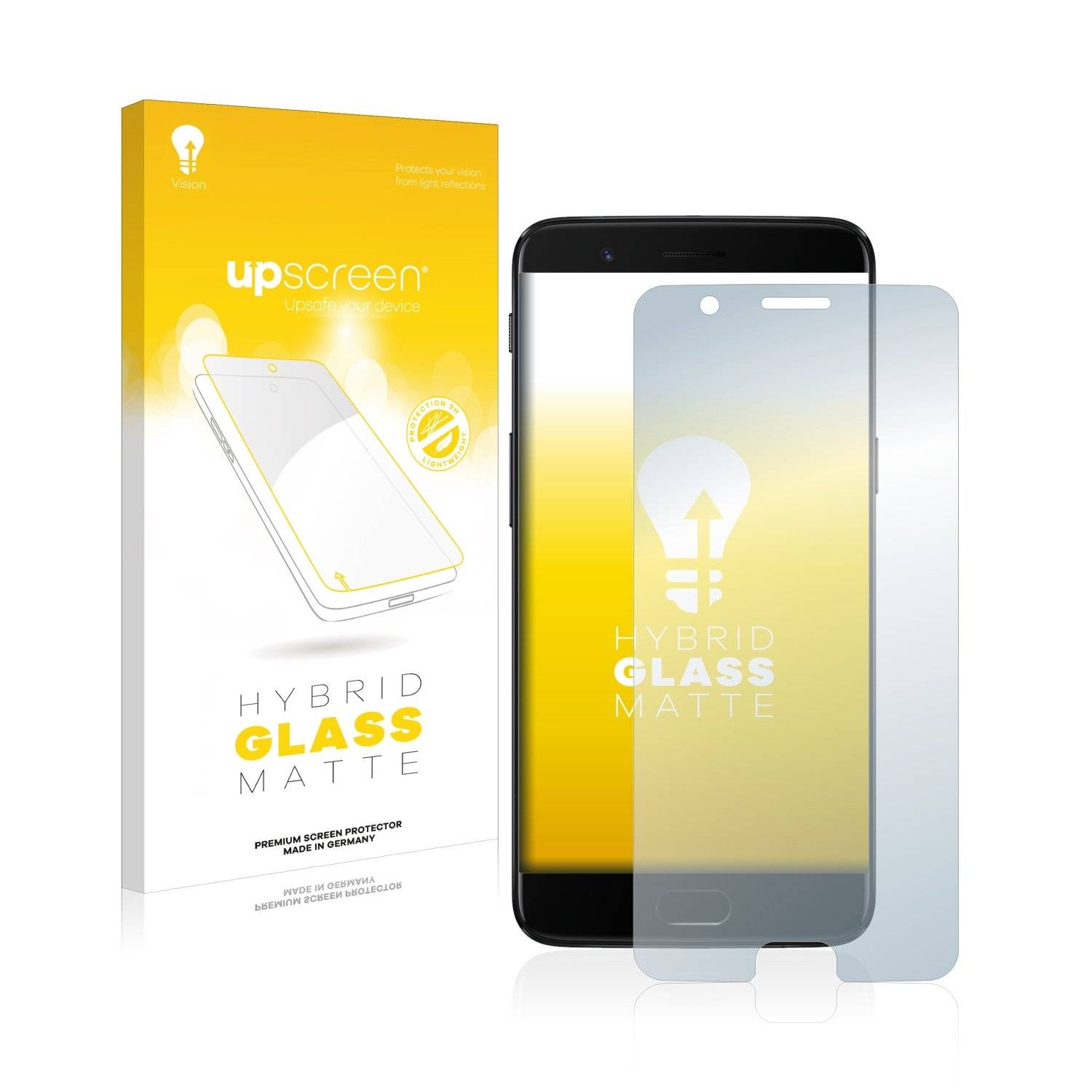 upscreen Flexible Panzerglasfolie für OnePlus 5 Schutzglas 9H Hybridglas Matt Entspiegelt