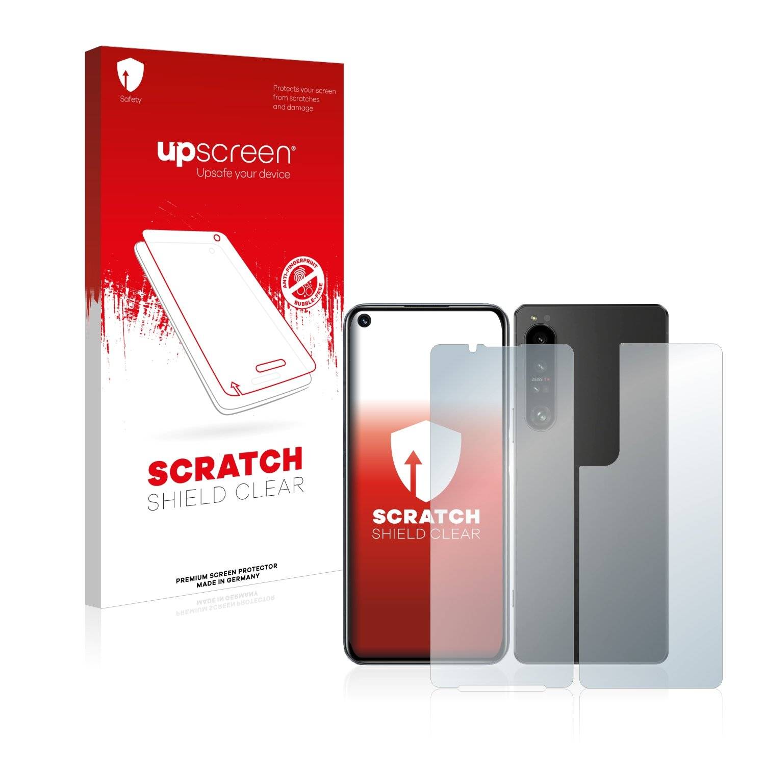 upscreen Schutzfolie für Sony Xperia 1 IV (Display+Rückseite) Kratzschutz Anti-Fingerprint Klar