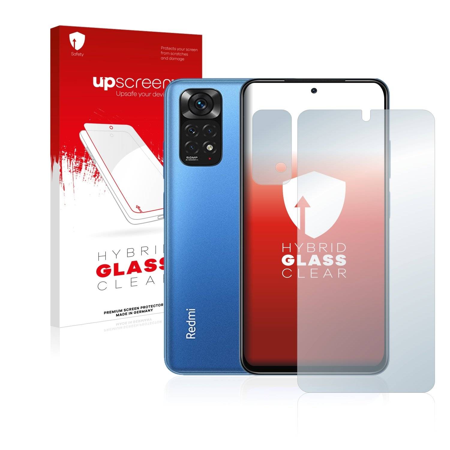 upscreen Hybrid Glas Schutz-Folie für Xiaomi Redmi Note 11 (Display+Kamera)