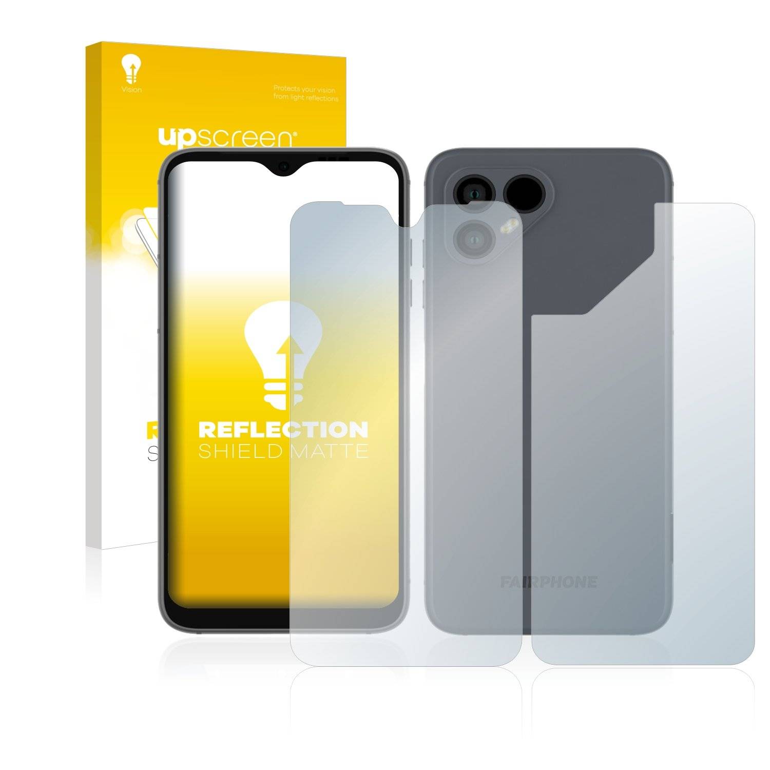upscreen Schutzfolie für Fairphone 4 (Display+Rückseite) Folie Matt Entspiegelt Anti-Reflex