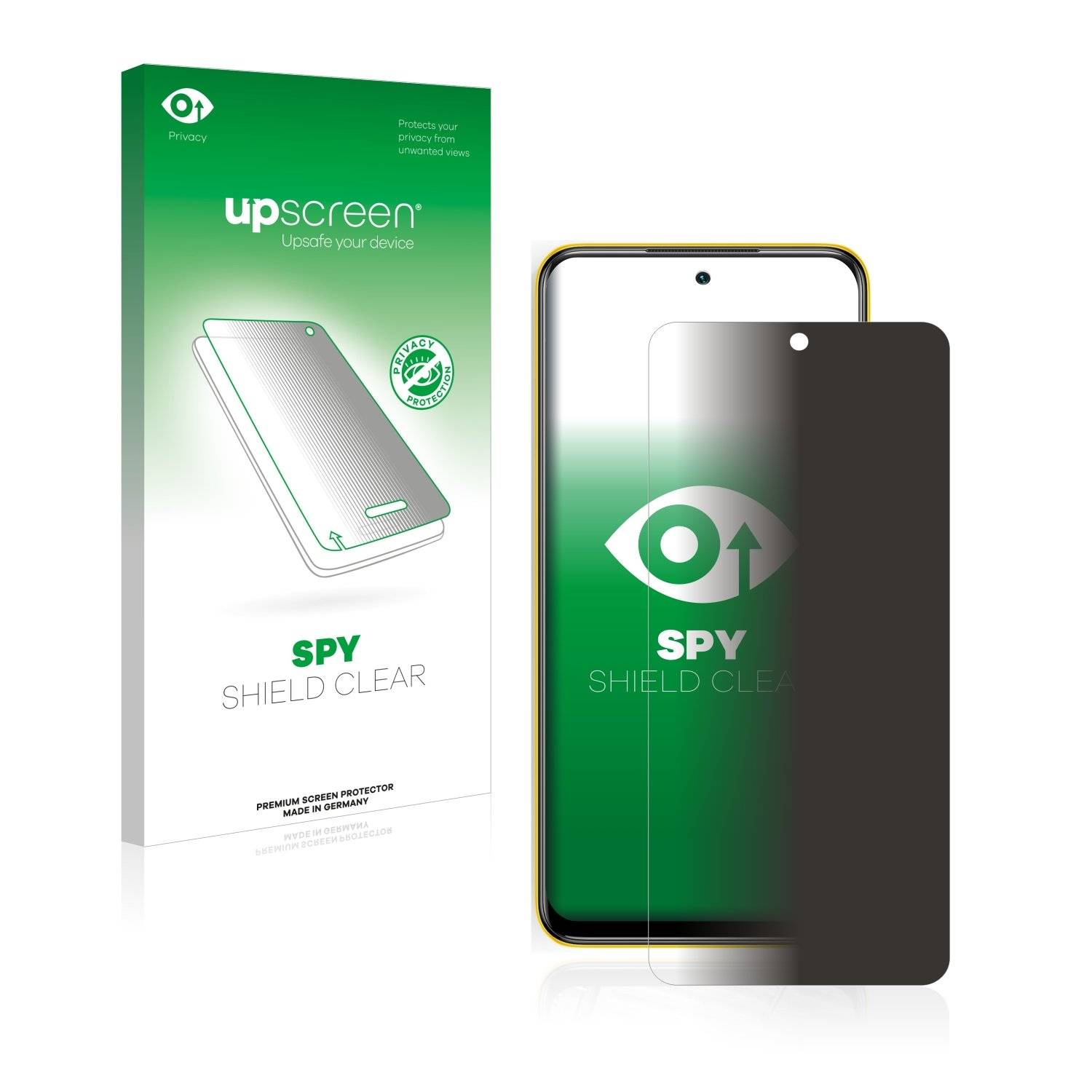 upscreen Blickschutzfolie für Xiaomi Poco M3 Pro Anti-Spy Privacy Blaulichtschutz Sichtschutzfolie
