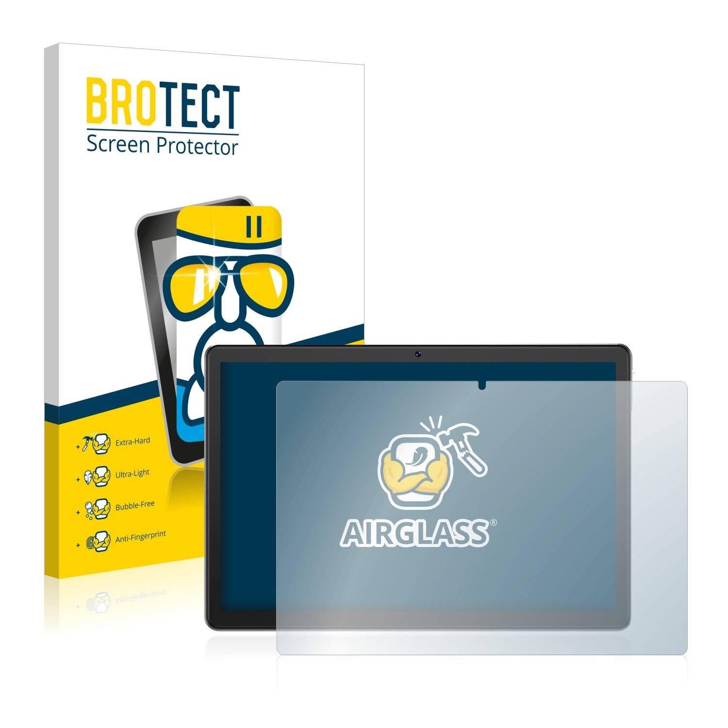BROTECT AirGlass Flexible Schutz Glas Folie für Cubot Tab 10 Klar Transparent