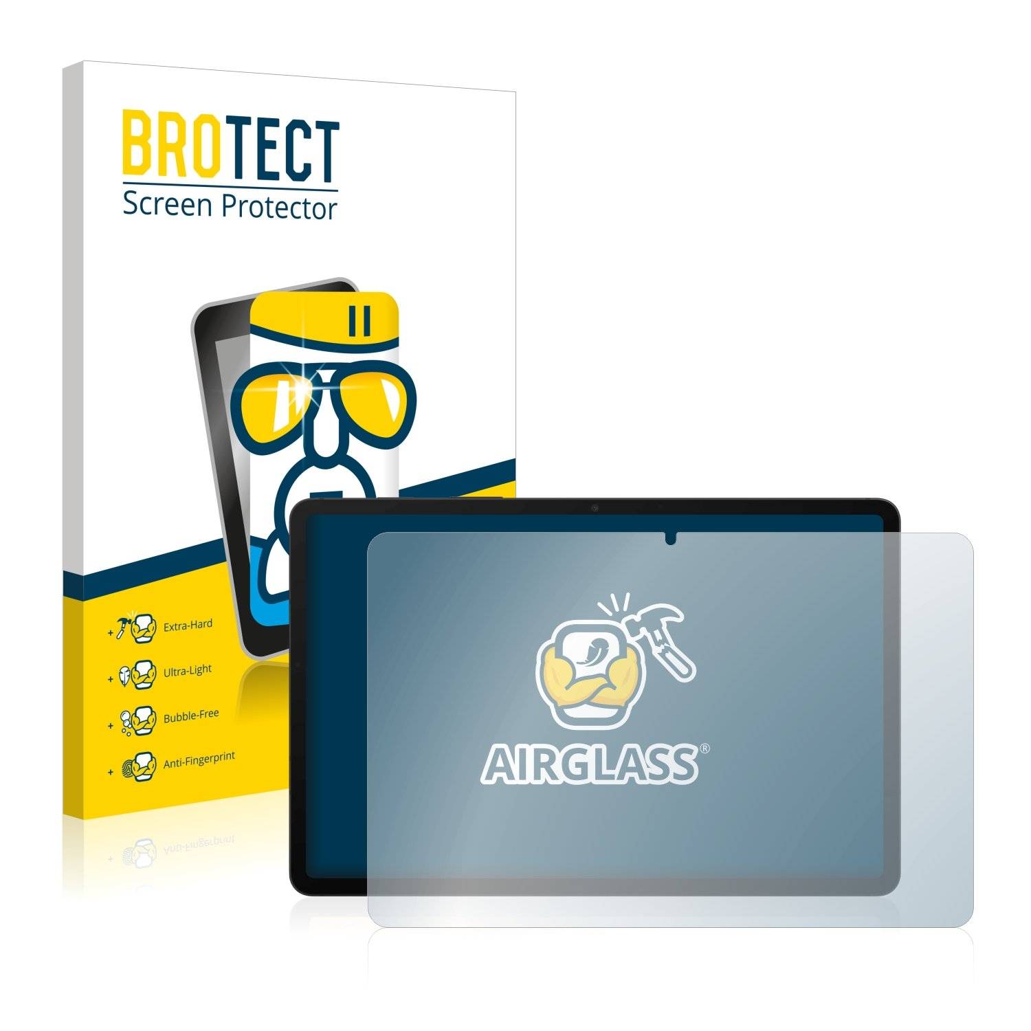 BROTECT AirGlass Glas Panzer-Folie für Samsung Galaxy Tab S8 5G - Schutzglas