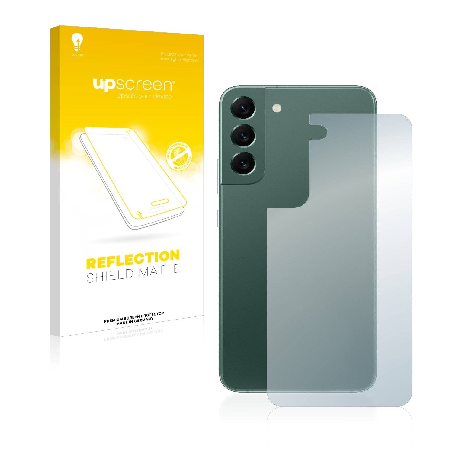 upscreen Schutzfolie für Samsung Galaxy S22 Plus 5G (Rückseite) Folie Matt Entspiegelt Anti-Reflex