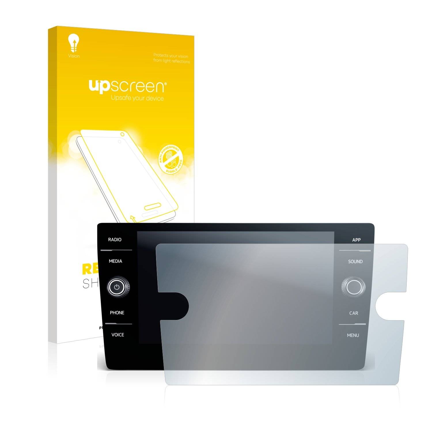 upscreen Reflection Shield Matt Schutzfolie für Volkswagen Tiguan 2021 Discover Media 8