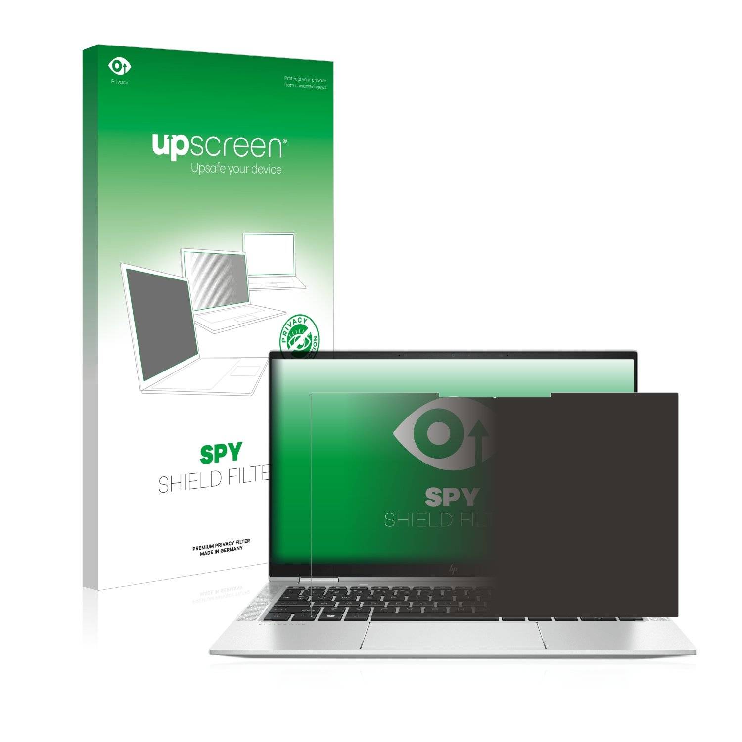 upscreen Blickschutzfilter für HP EliteBook x360 1030 G8 Blaulichtfilter Sichtschutz Privacy Anti Spy abnehmbar