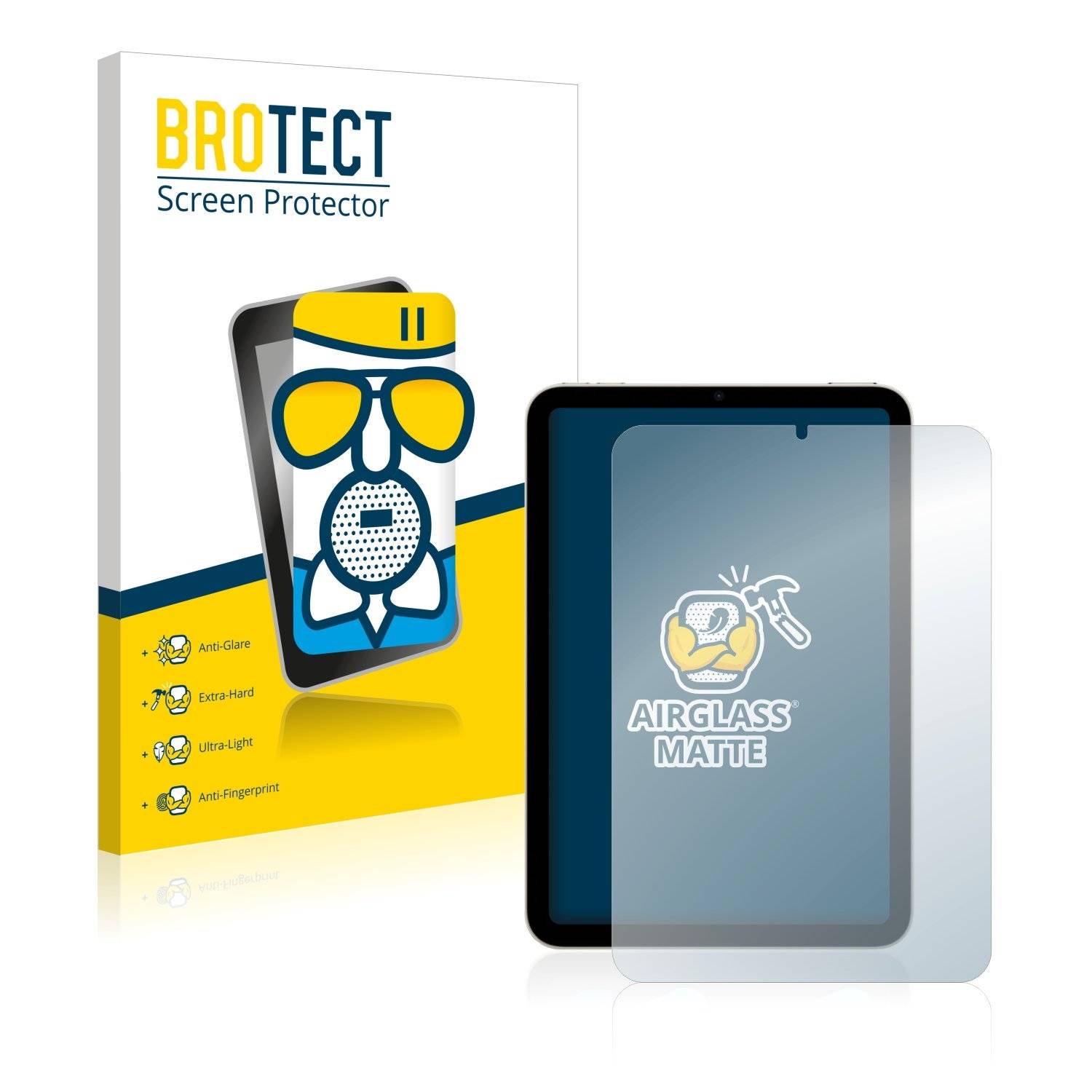BROTECT AirGlass Matt Glas Schutz Folie für Apple iPad Mini 6 WiFi 2021