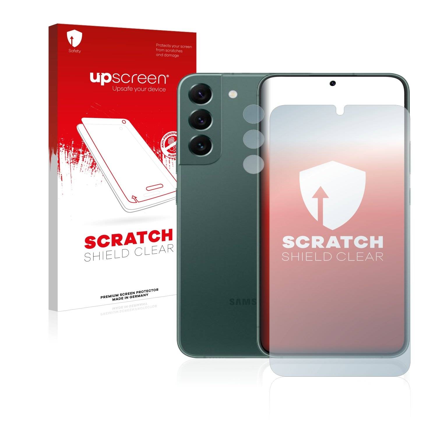 upscreen Schutzfolie für Samsung Galaxy S22 Plus 5G (Display+Kamera) Kratzschutz Anti-Fingerprint Klar