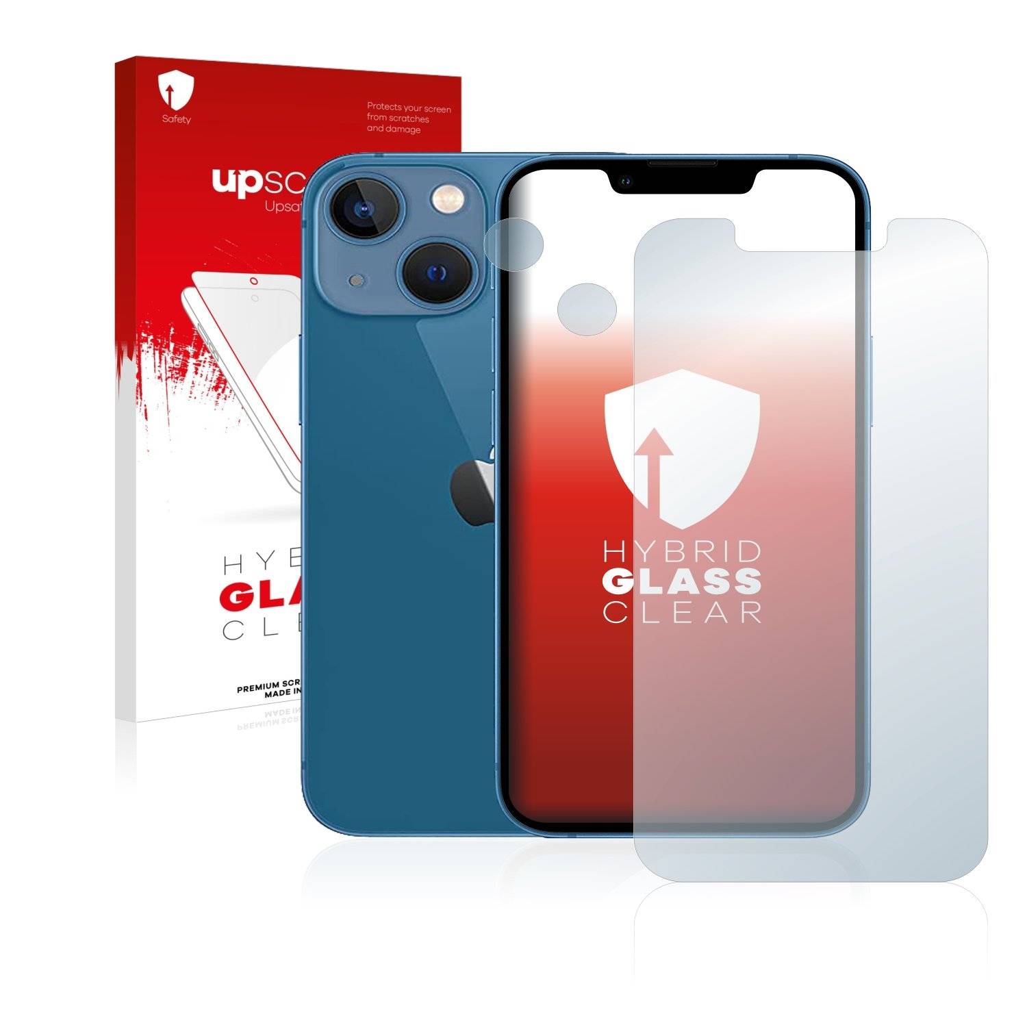 upscreen Hybrid Glas Schutz-Folie für Apple iPhone 13 mini (Display+Kamera)
