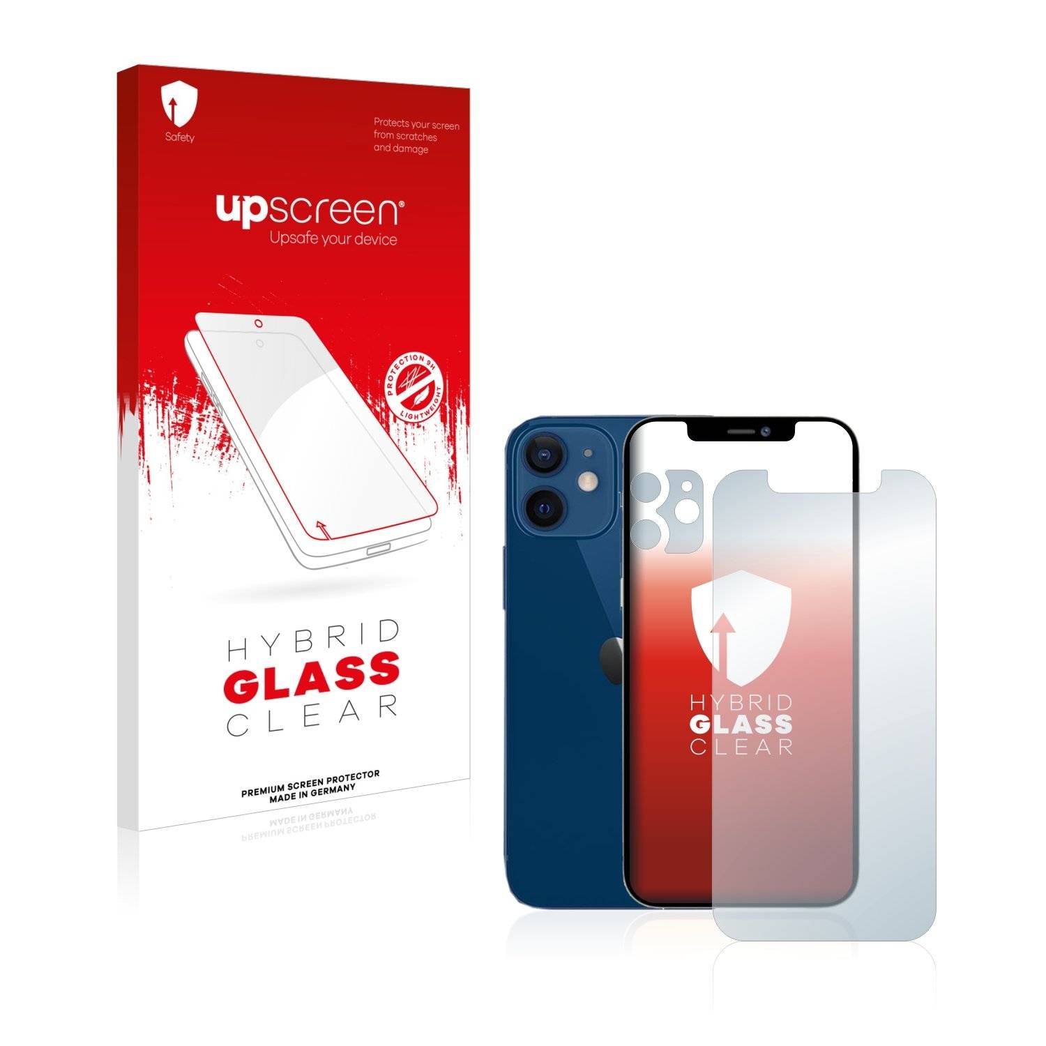 upscreen Hybrid Glas Panzer-Folie für Apple iPhone 12 (Display+Kamera)