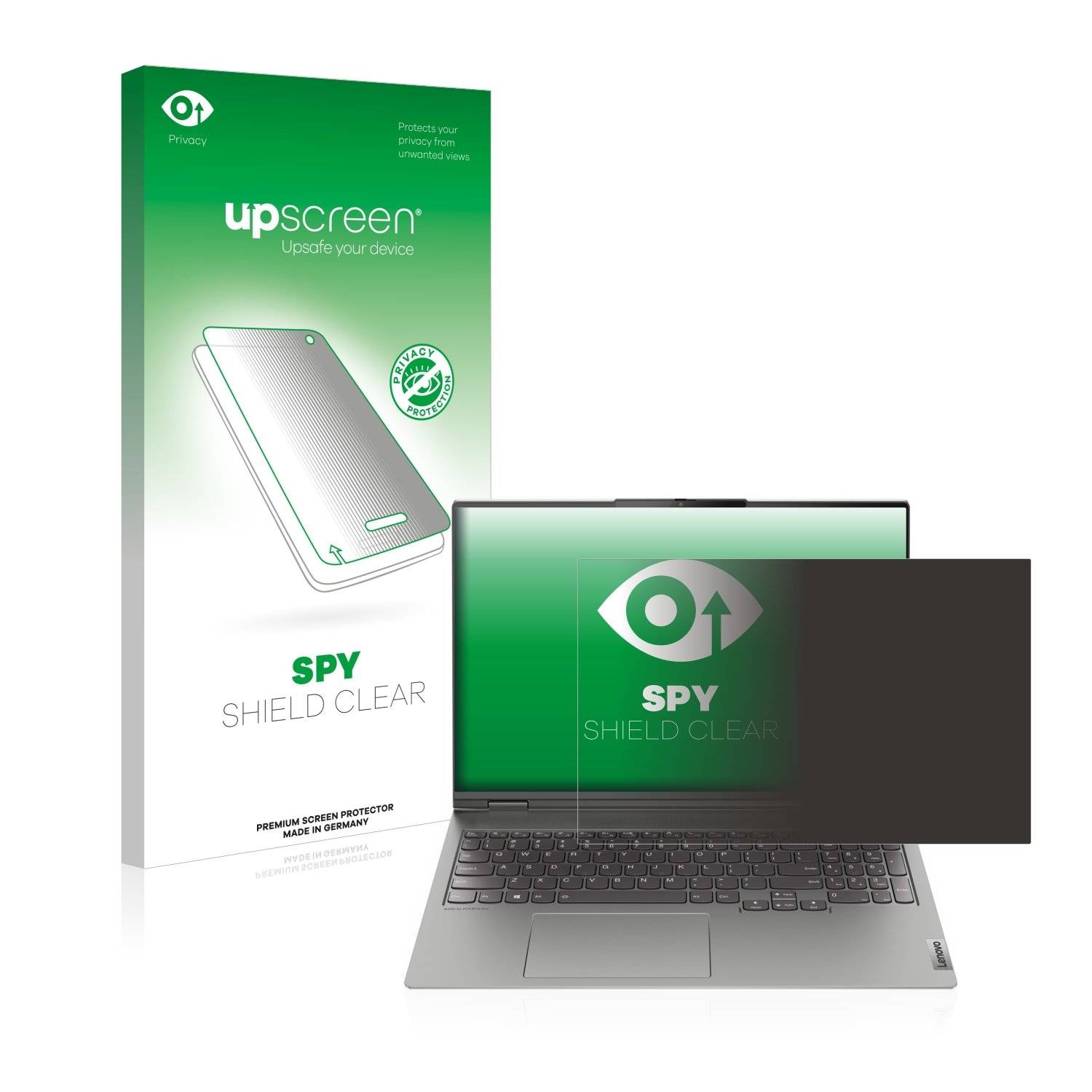upscreen Blickschutzfolie für Lenovo ThinkBook 16p Gen 2 Anti-Spy Privacy Blaulichtschutz Sichtschutzfolie