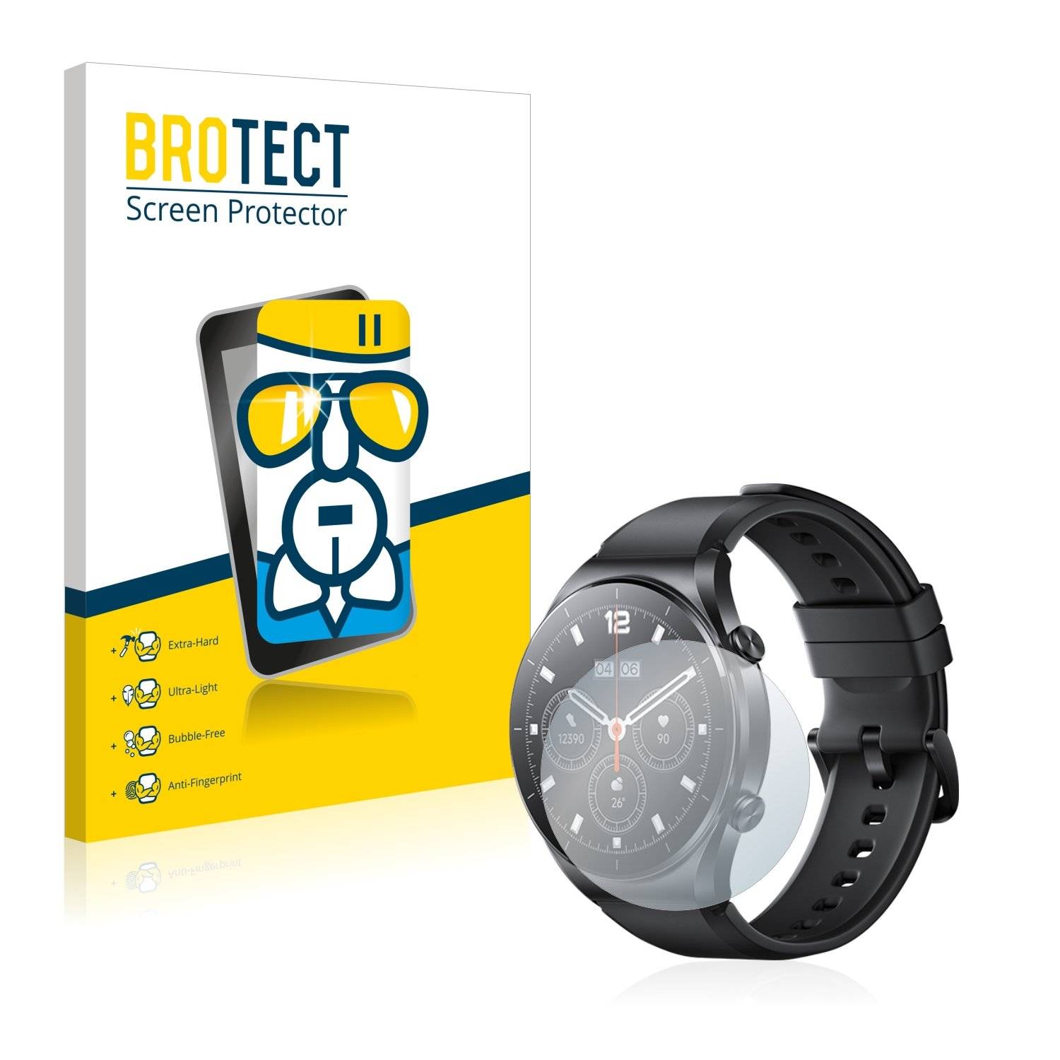 BROTECT AirGlass Glas Schutz-Folie für Xiaomi Watch S1 - Schutzglas