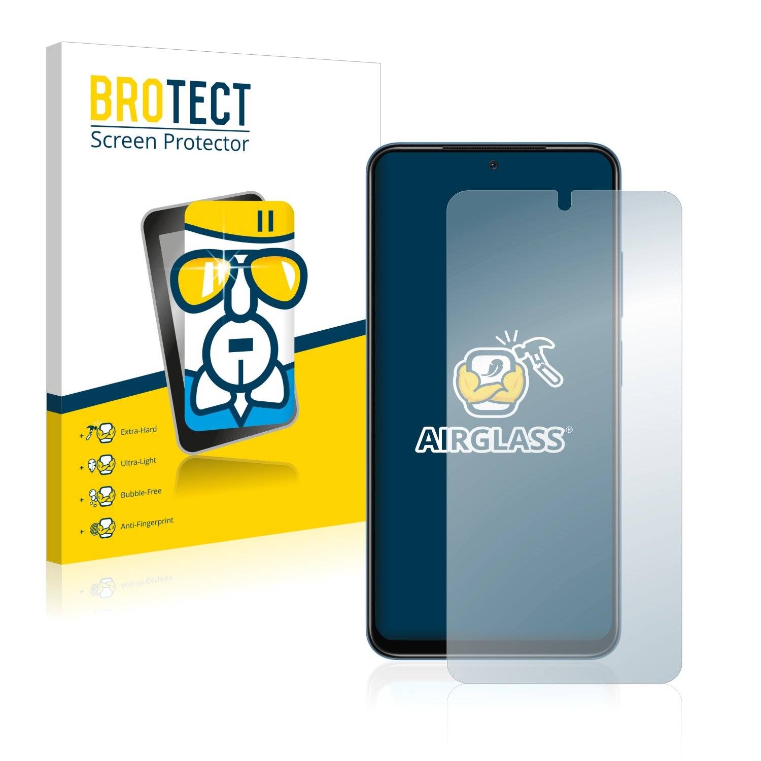 BROTECT AirGlass Glas Panzer-Folie für Xiaomi Redmi Note 11S - Schutzglas