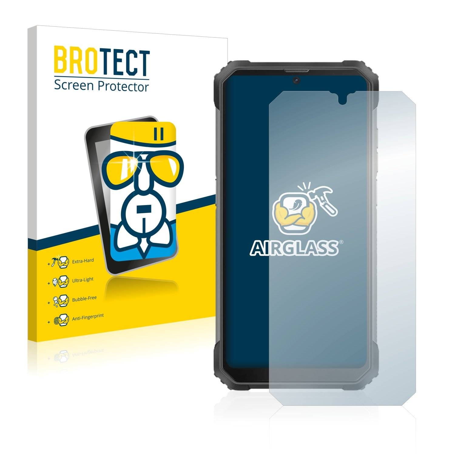 BROTECT AirGlass Flexible Schutz Glas Folie für Blackview BV8800 Klar Transparent