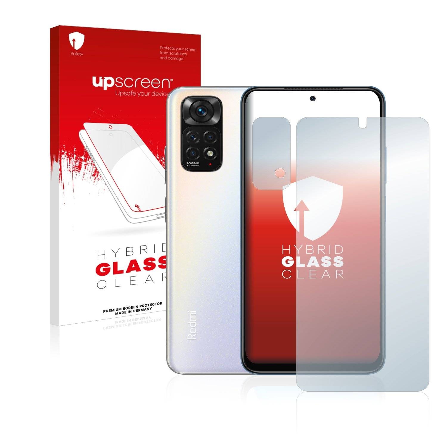upscreen Flexible Schutz Glas Folie für Xiaomi Redmi Note 11S (Display+Kamera) Schutzglas 9H Hybridglas Klar