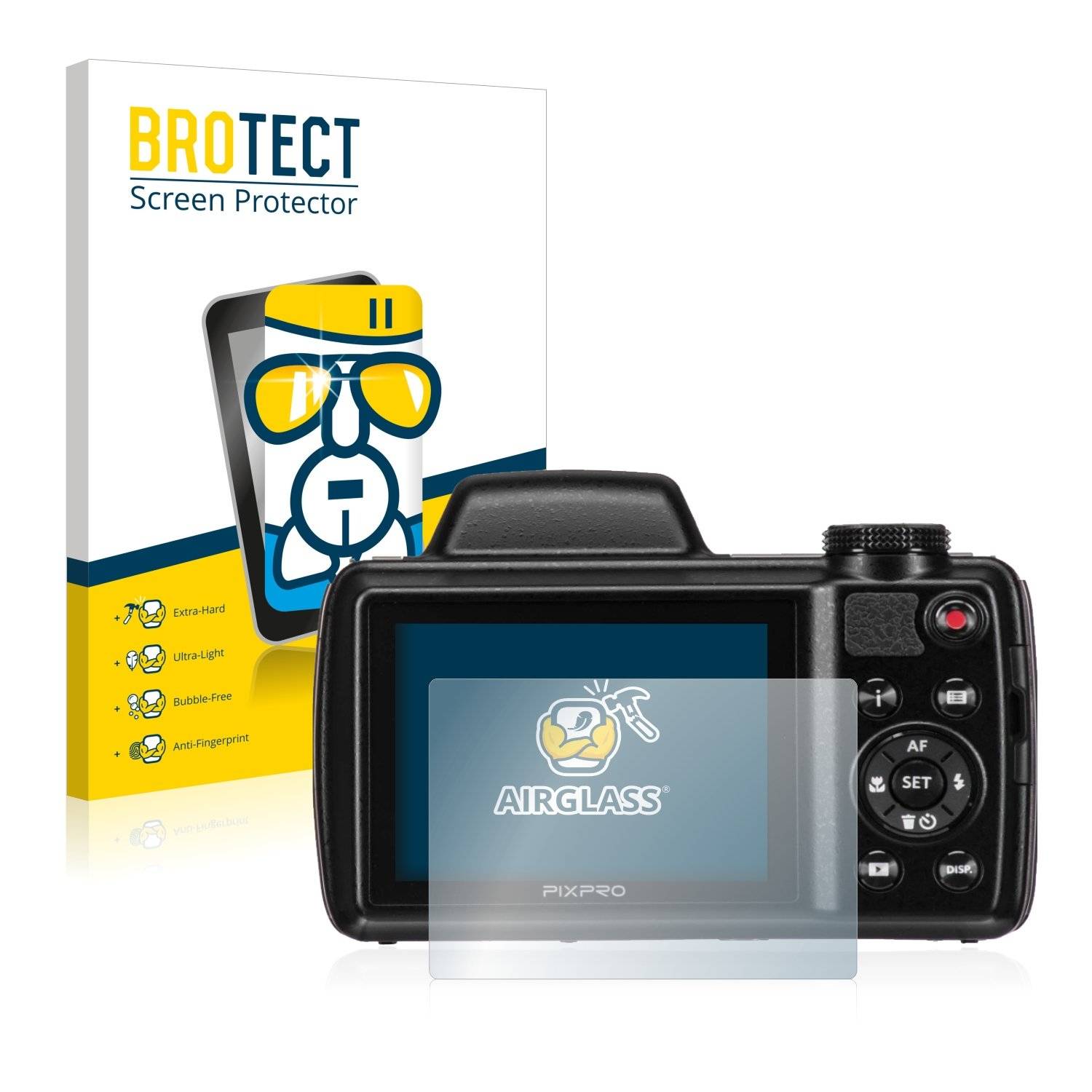 BROTECT AirGlass Flexible Schutz Glas Folie für Kodak Pixpro AZ525 Klar Transparent