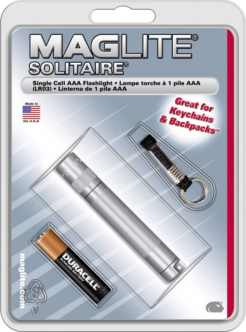 Mag-Lite Solitaire® Krypton Mini-Taschenlampe mit Schlüsselanhänger batteriebetrieben 2lm 3.75h 24g