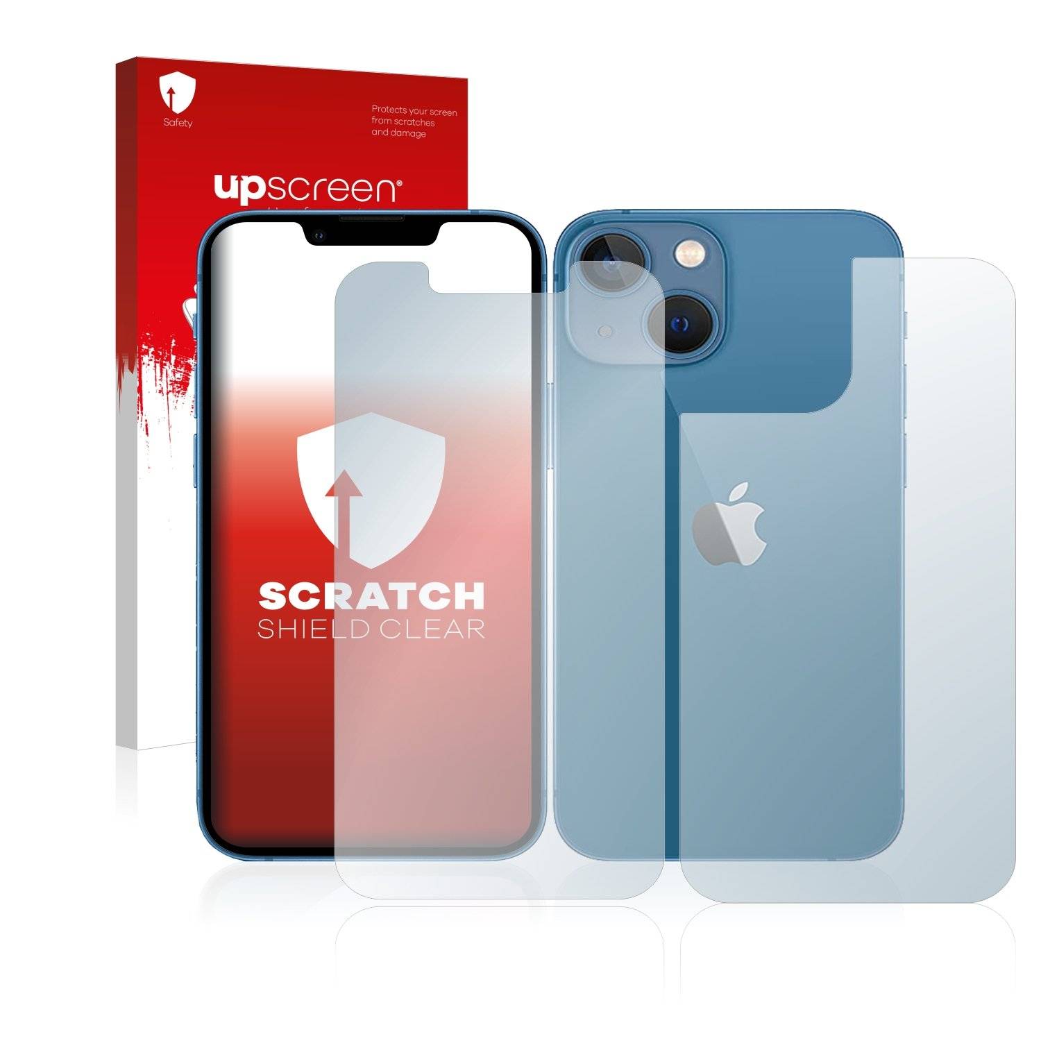 upscreen Scratch Shield Schutzfolie für Apple iPhone 13 mini (Display+Rückseite)