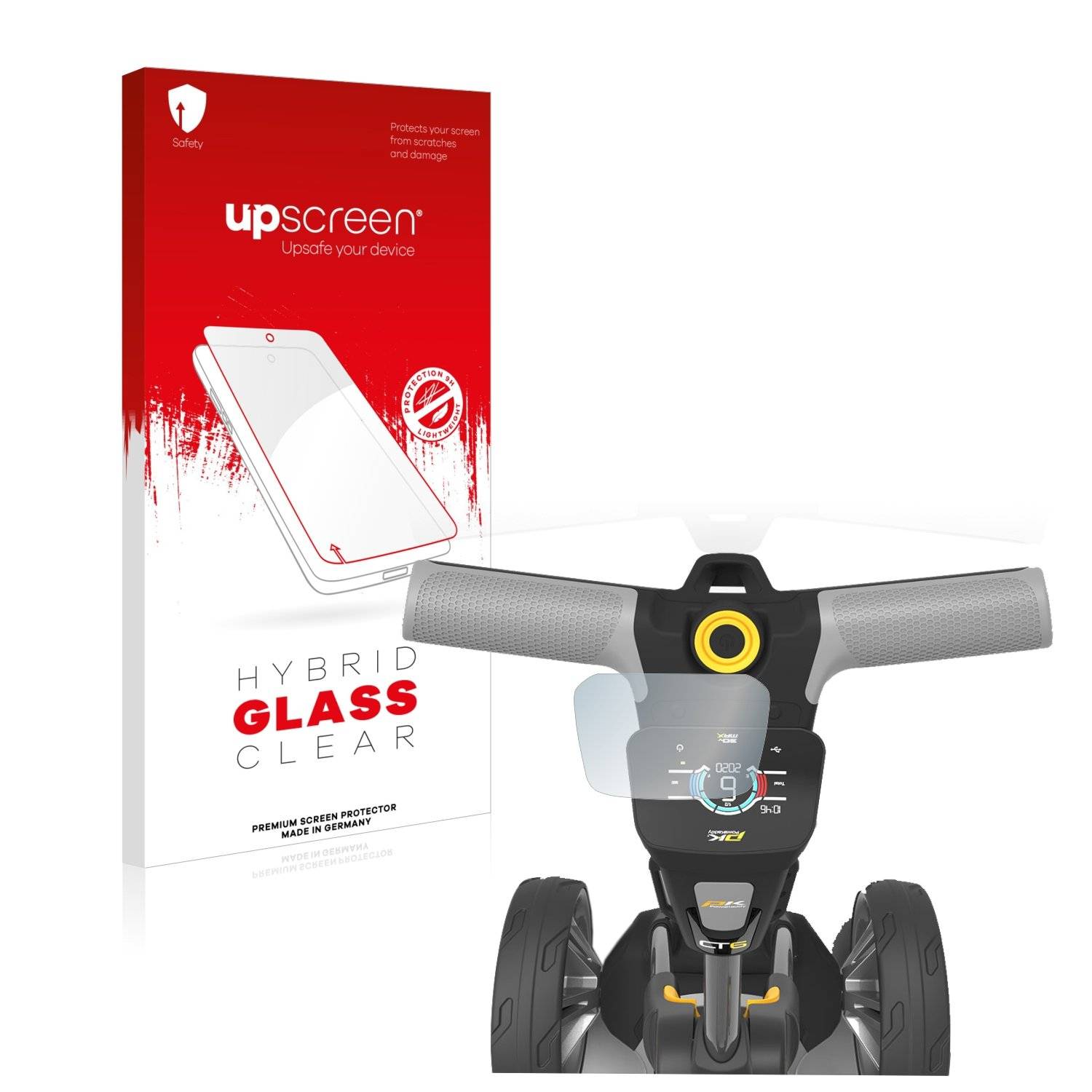 upscreen Flexible Schutz Glas Folie für PowaKaddy CT6 Schutzglas 9H Hybridglas Klar
