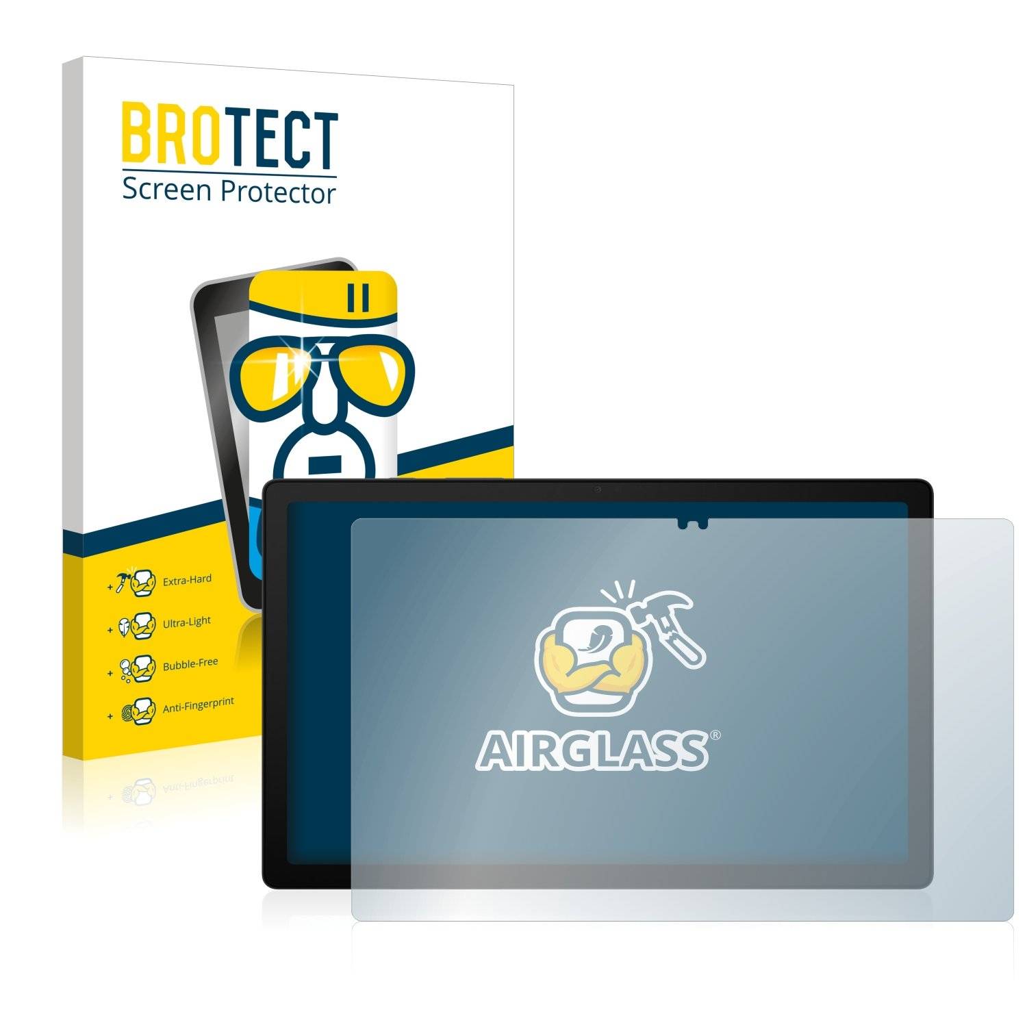 BROTECT AirGlass Glas Schutz-Folie für Samsung Galaxy Tab A8 LTE - Schutzglas