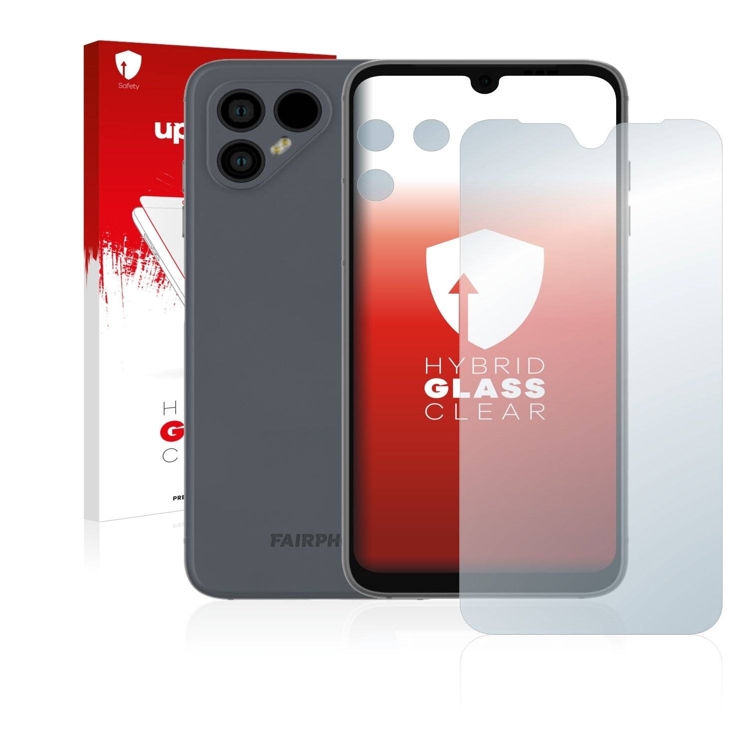 upscreen Hybrid Glas Panzer-Folie für Fairphone 4 (Display+Kamera)