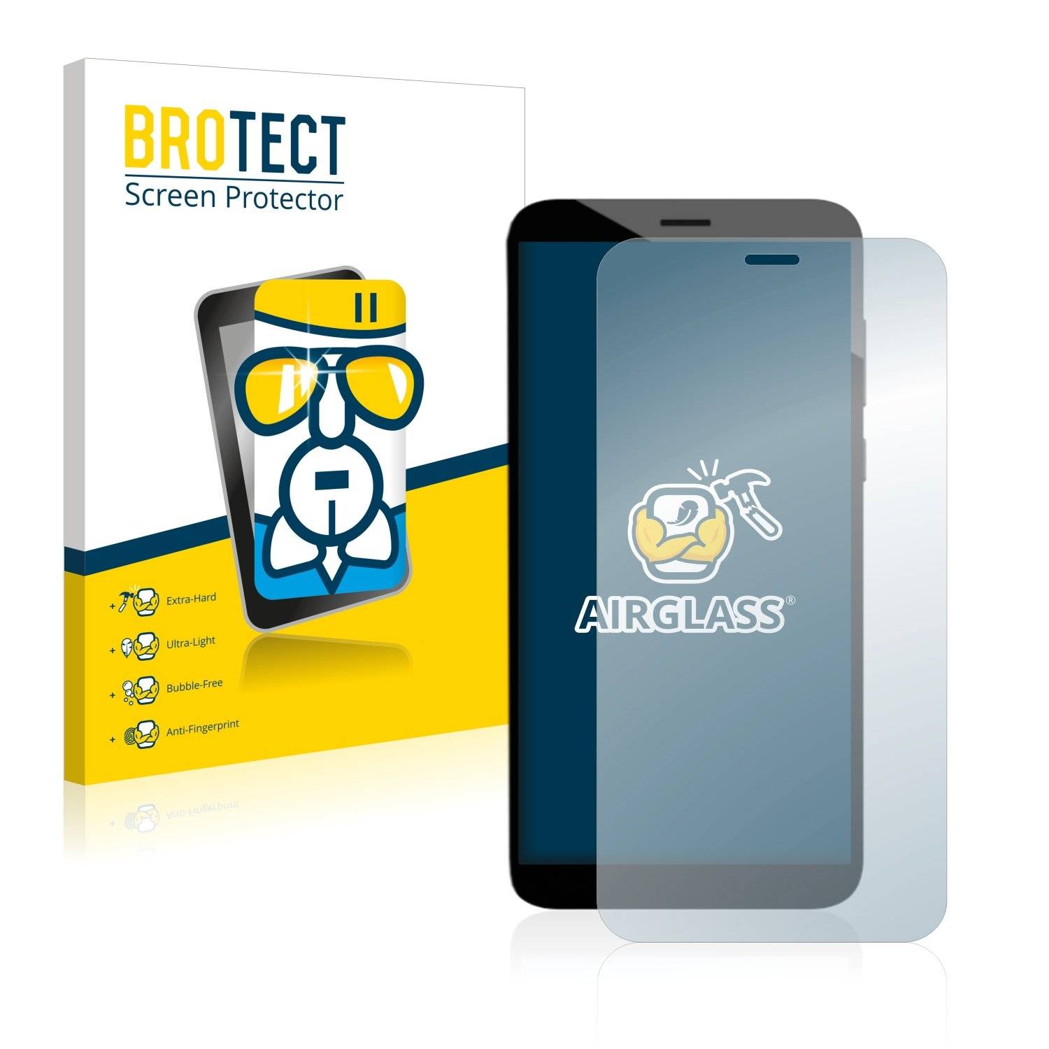 BROTECT AirGlass Flexible Schutz Glas Folie für Pine64 PinePhone Pro Explorer Edition Klar Transparent