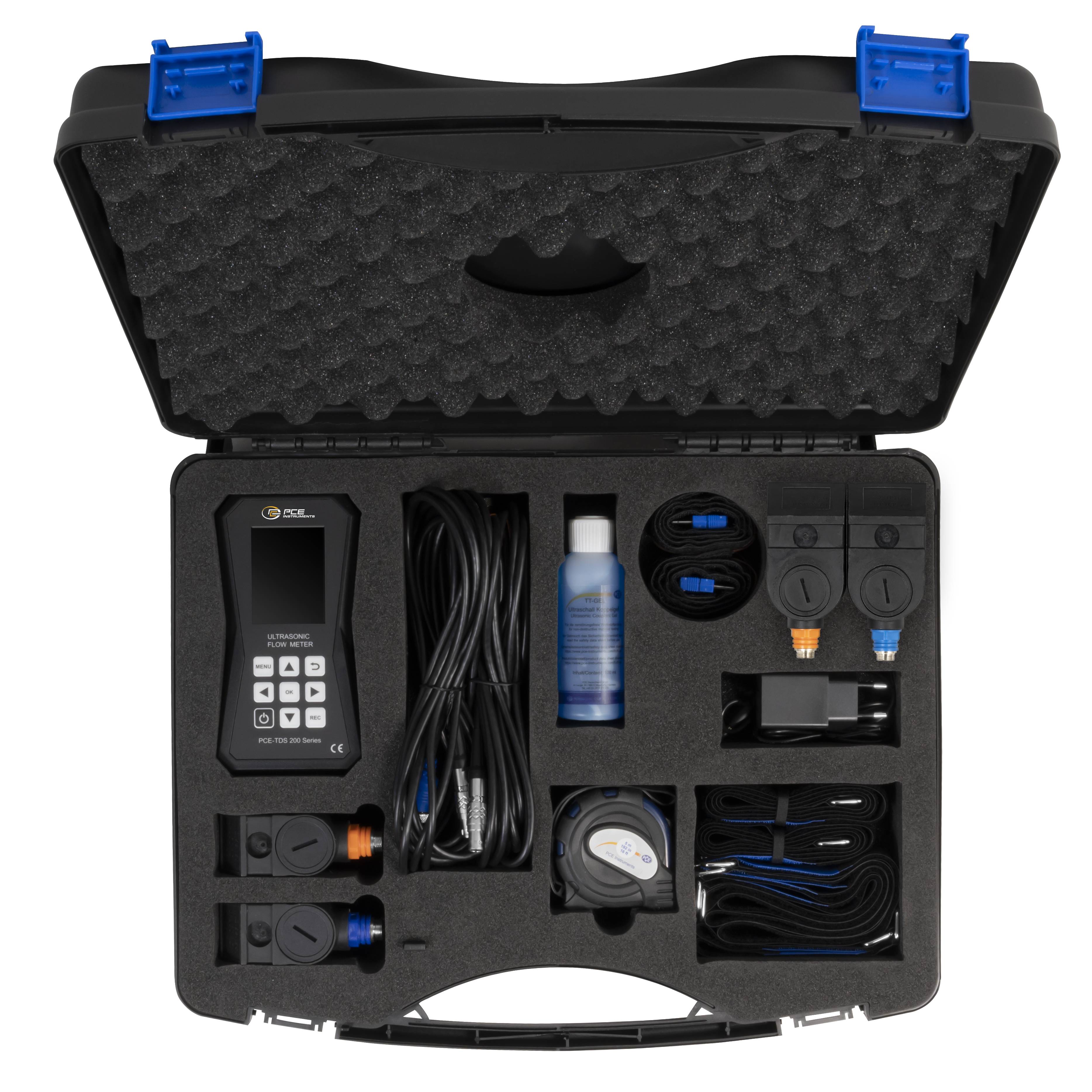 PCE Instruments Ultraschall-Durchflussmessgerät PCE-TDS 200+ ML |Sensor-Set|inkl. Wärmemengenmessung |32GB Datenlogger