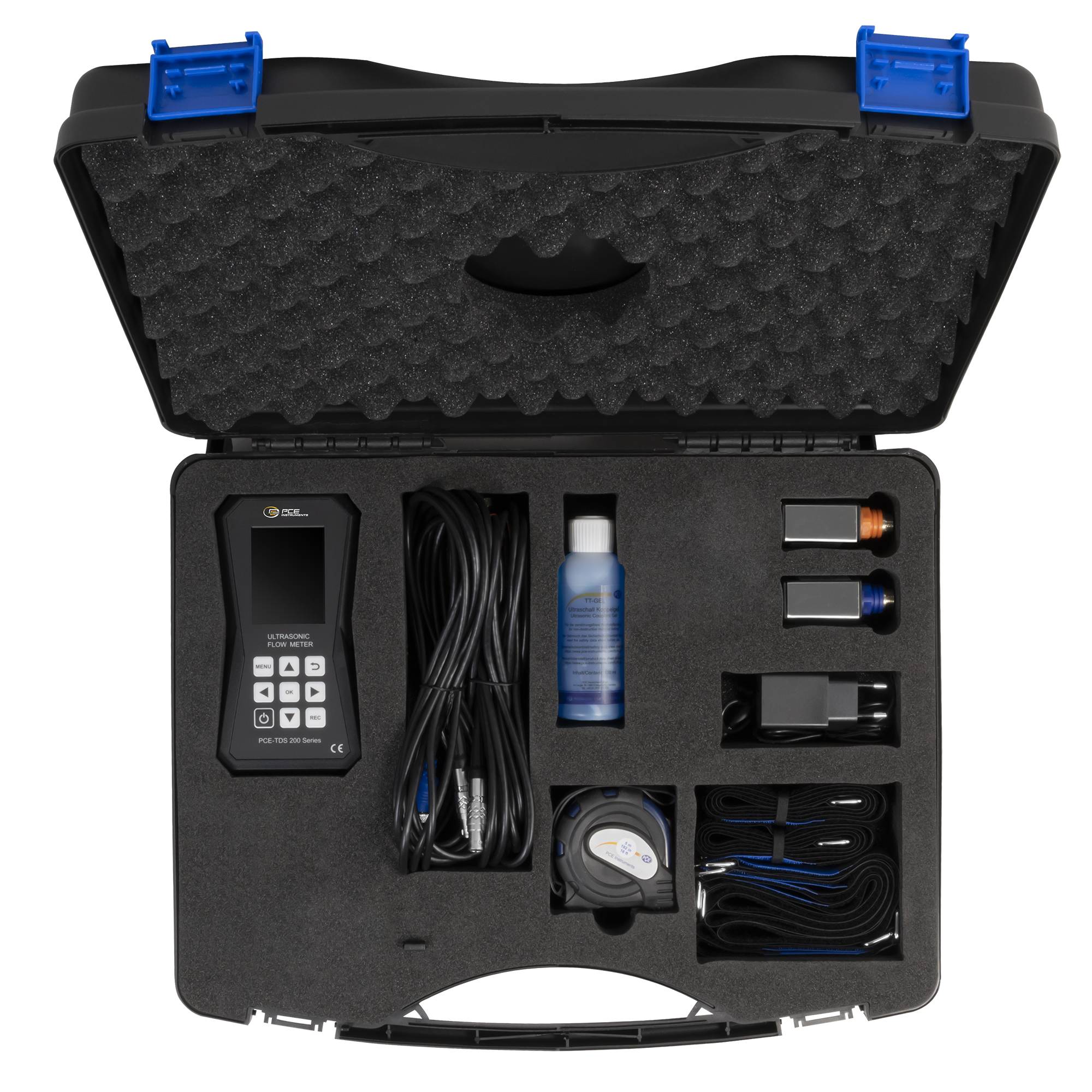 PCE Instruments Ultraschall-Durchflussmessgerät PCE-TDS 200 S |Sensoren für Rohrgröße: 20-108mm |Auflösung: 0,001 m/s