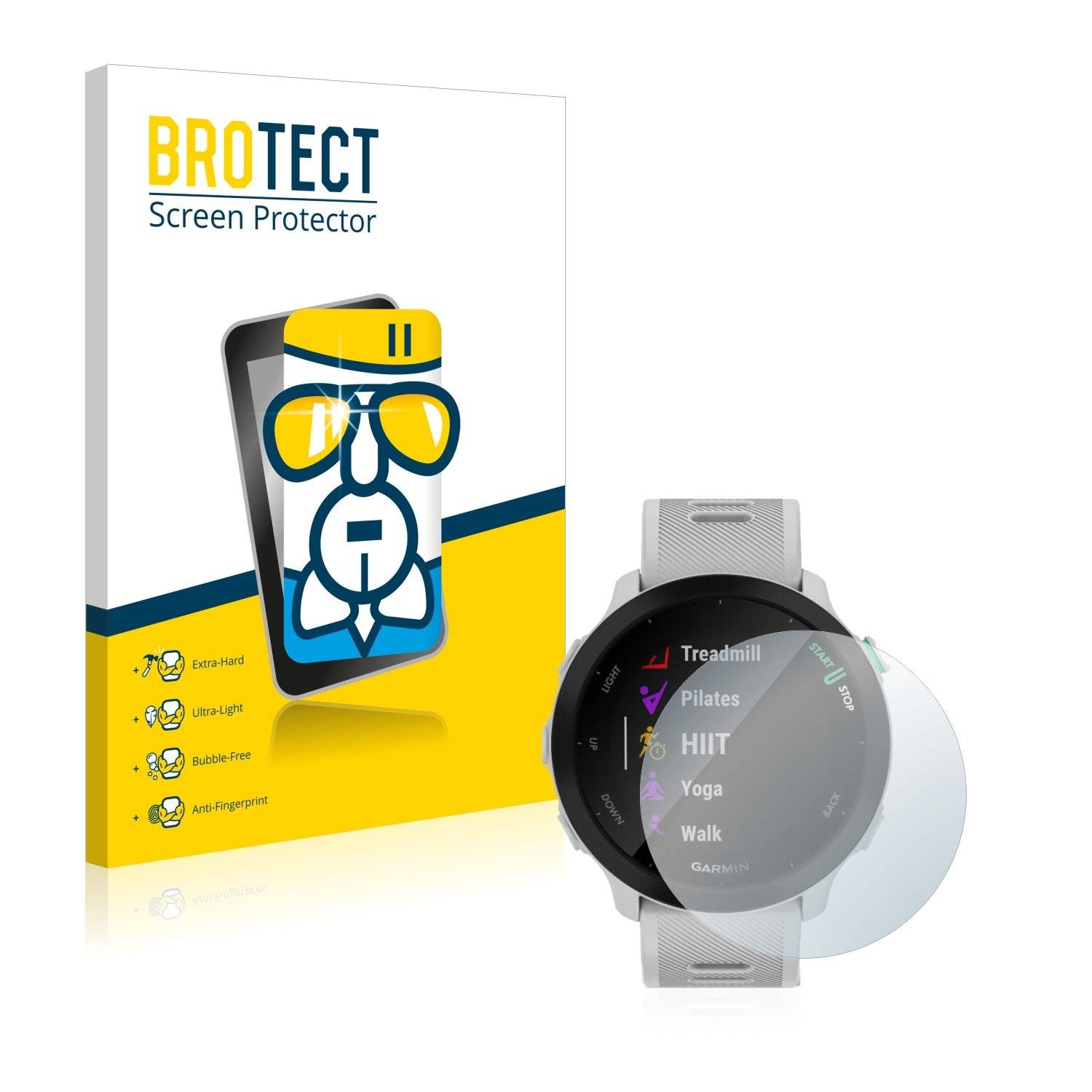 BROTECT AirGlass Glas Schutz-Folie für Garmin Forerunner 55 - Schutzglas