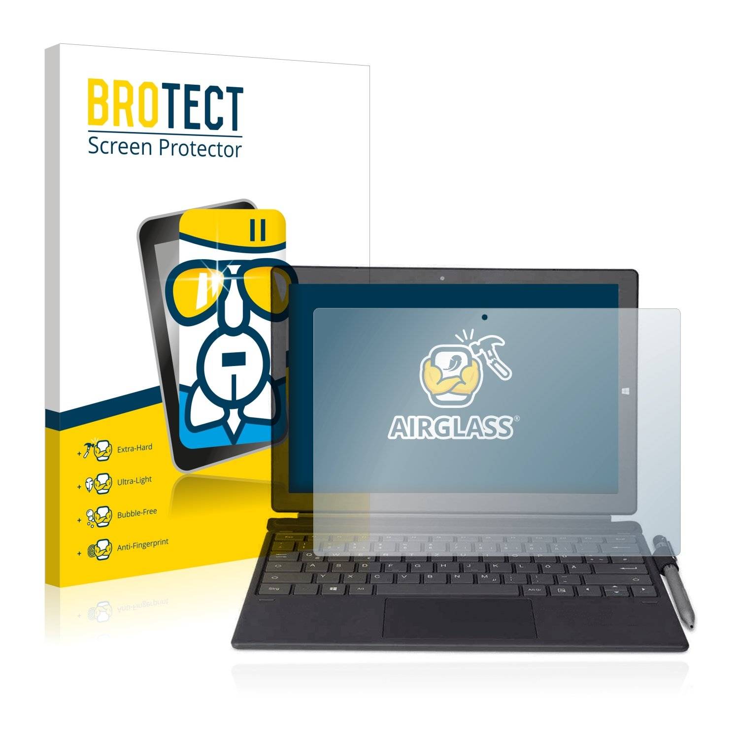 BROTECT AirGlass Flexible Schutz Glas Folie für Wortmann Terra Pad 1262 Klar Transparent
