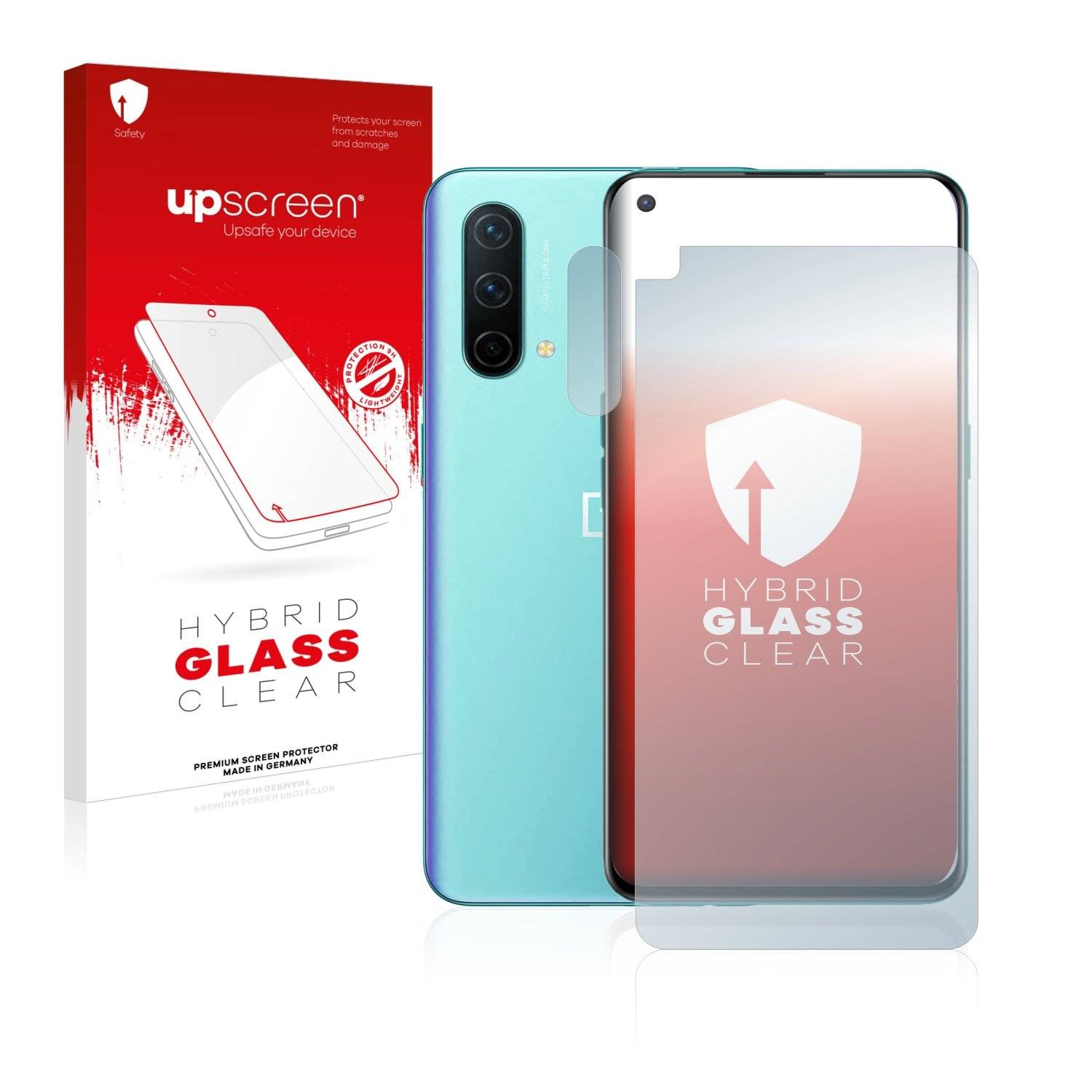 upscreen Flexible Schutz Glas Folie für OnePlus Nord CE 5G (Display+Kamera) Schutzglas 9H Hybridglas Klar