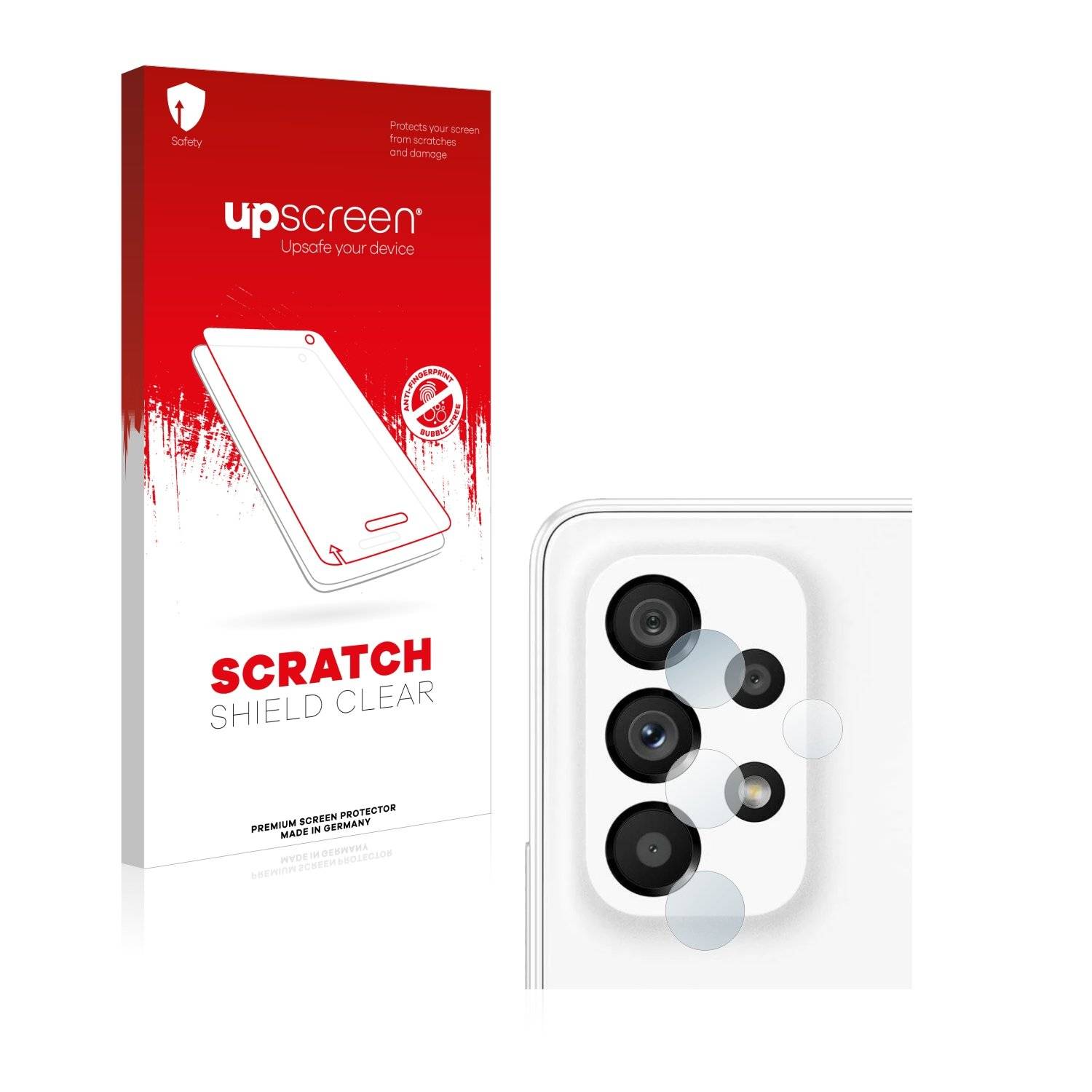 upscreen Schutzfolie für Samsung Galaxy A53 5G (NUR Kameraschutz) Kratzschutz Anti-Fingerprint Klar