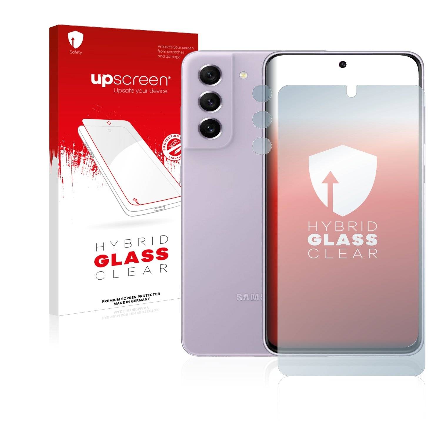 upscreen Hybrid Glas Schutz-Folie für Samsung Galaxy S21 FE 5G (Display+Kamera)