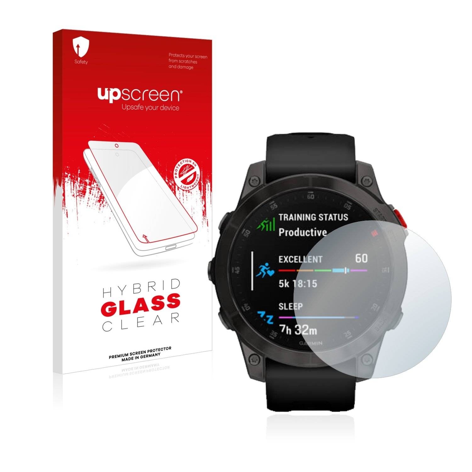 upscreen Hybrid Glas Schutz-Folie für Garmin epix (Gen. 2)