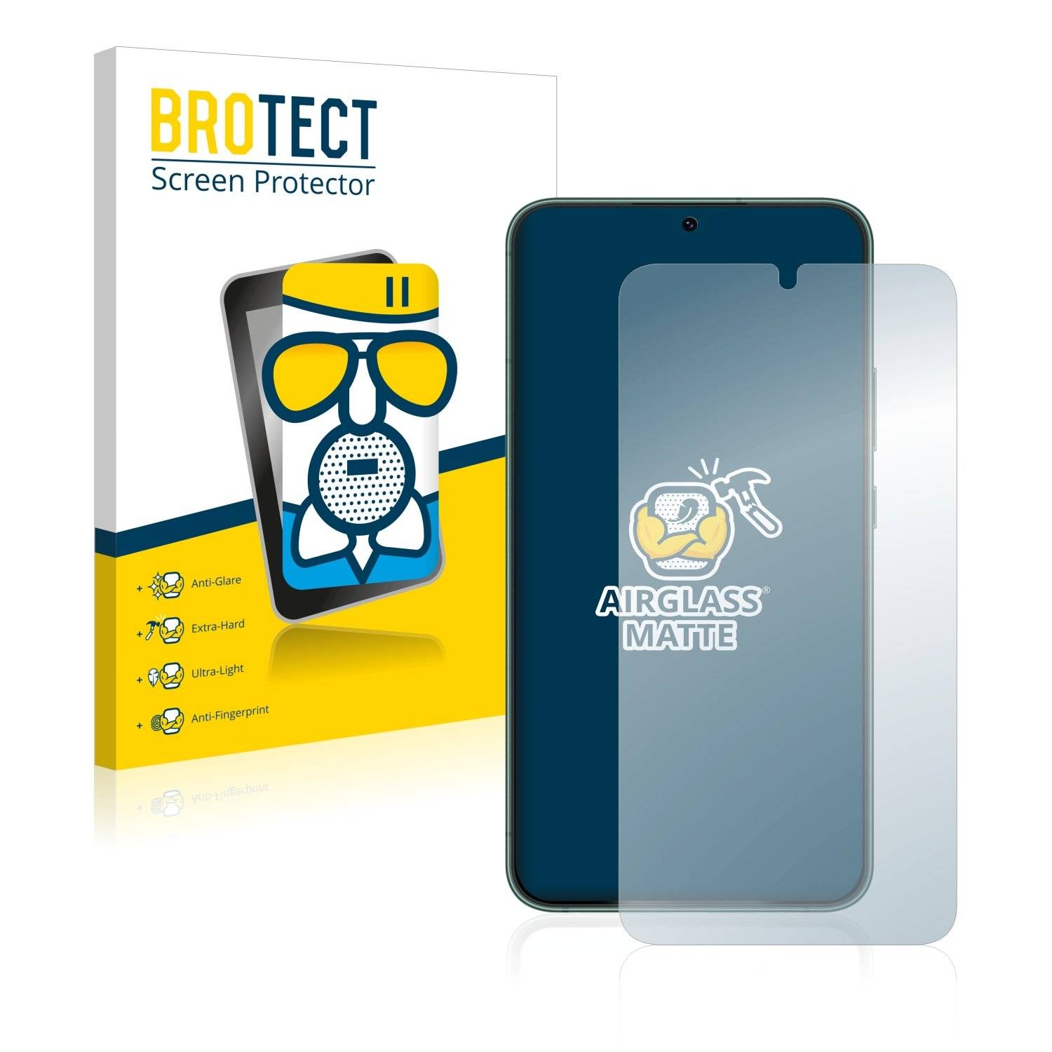 BROTECT AirGlass Matt Glas Schutz Folie für Samsung Galaxy S22 Plus 5G