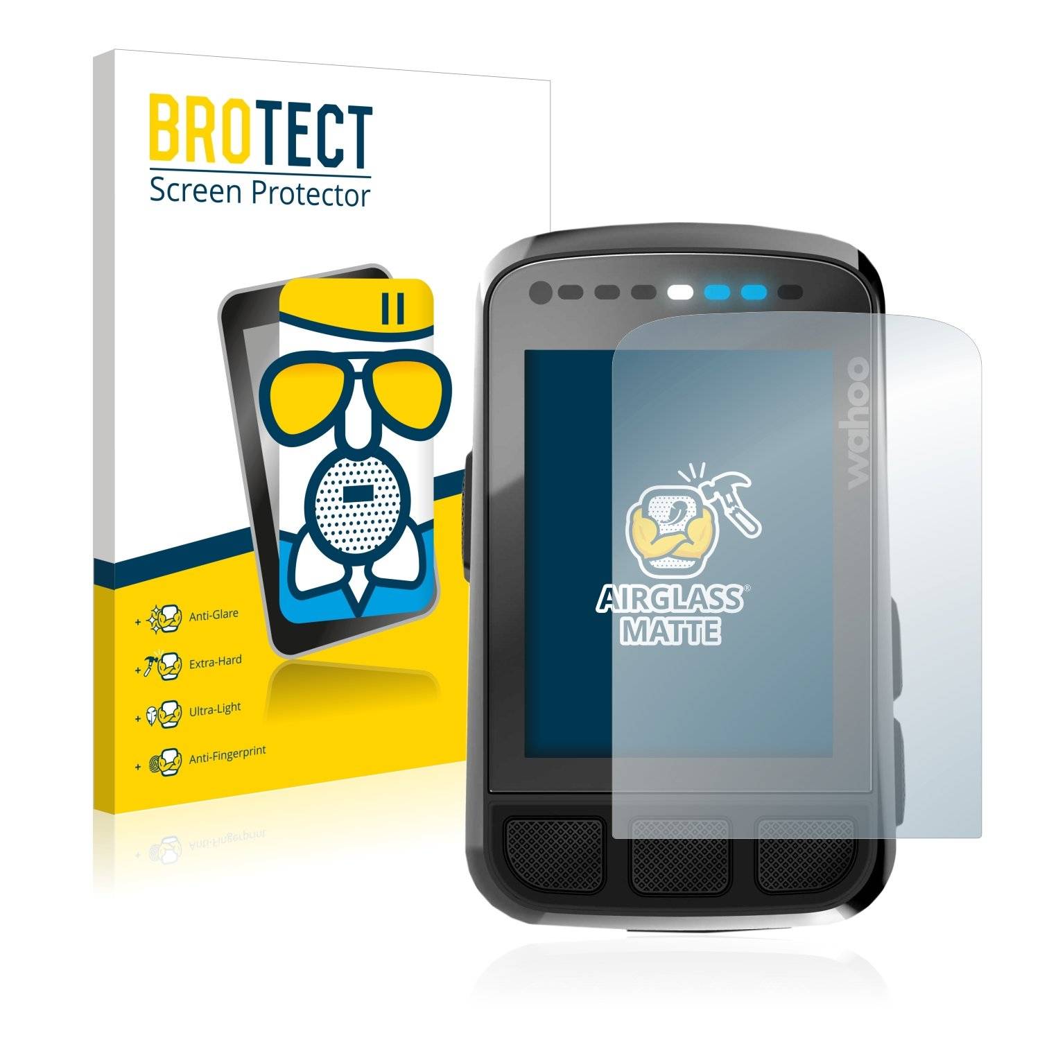 BROTECT AirGlass Flexible Schutz Glas Folie für Wahoo Elemnt Bolt V2 GPS Matt Entspiegelt