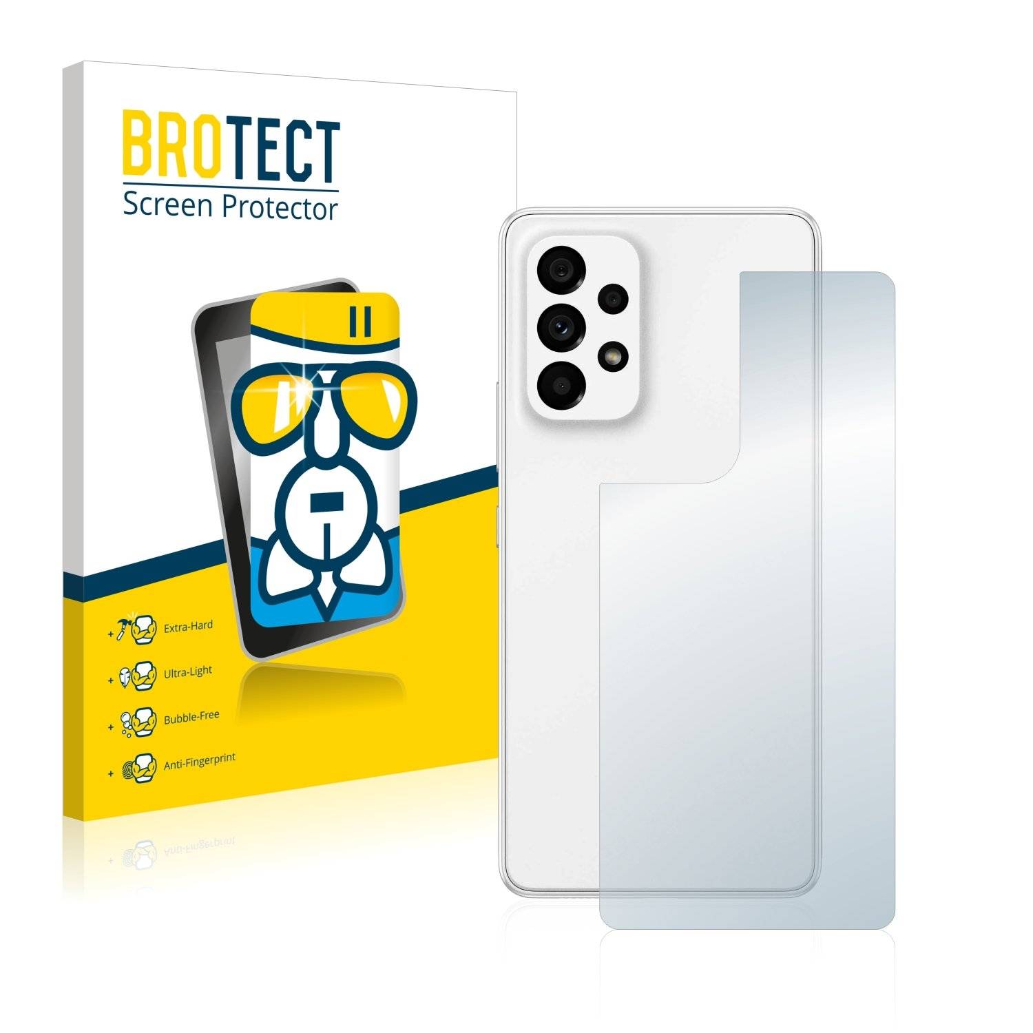 BROTECT AirGlass Flexible Schutz Glas Folie für Samsung Galaxy A53 5G (Rückseite) Klar Transparent