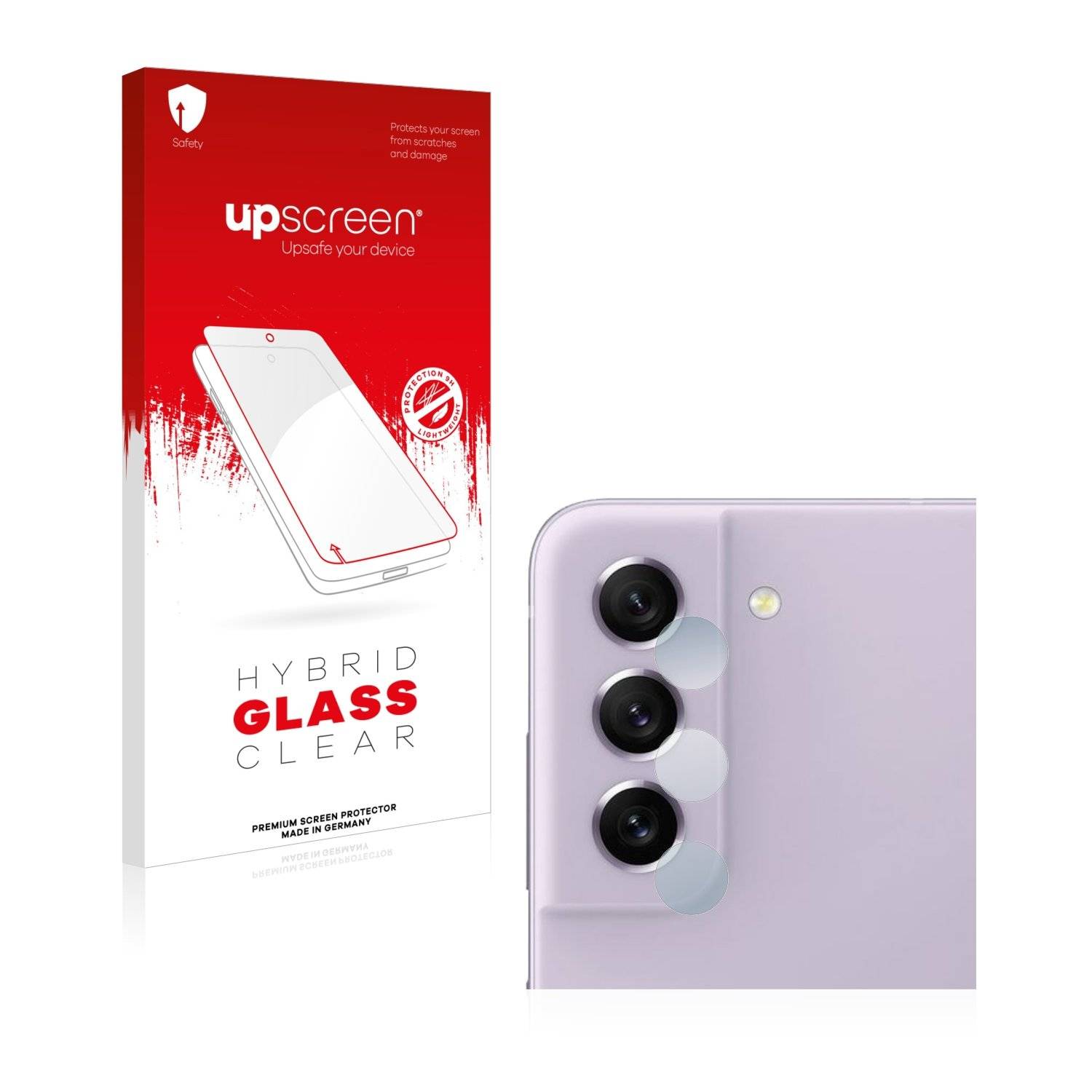 upscreen Flexible Schutz Glas Folie für Samsung Galaxy S21 FE 5G (NUR Kameraschutz) Schutzglas 9H Hybridglas Klar