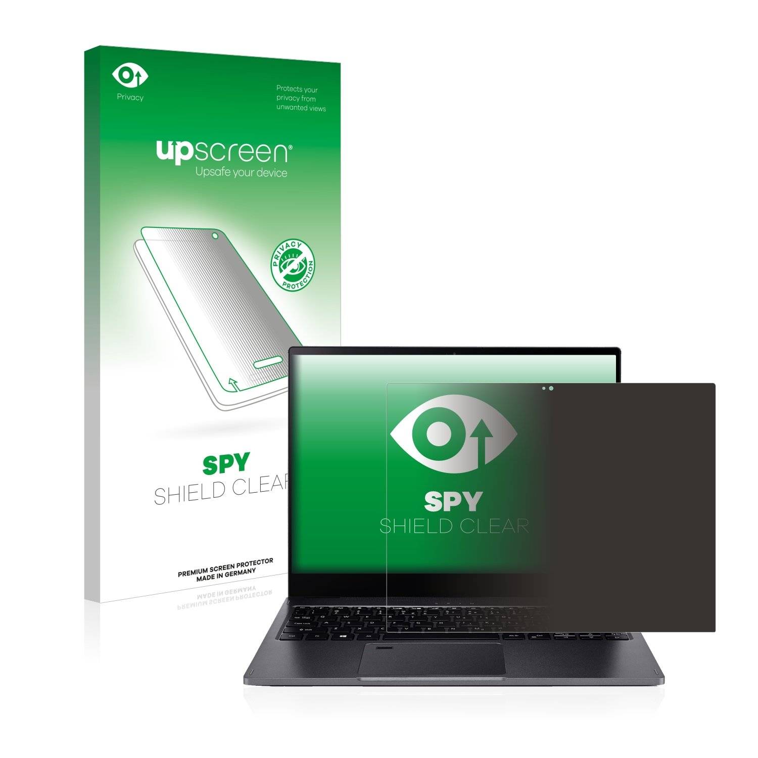 upscreen Blickschutzfolie für Acer Spin 5 SP513-54N Anti-Spy Privacy Blaulichtschutz Sichtschutzfolie