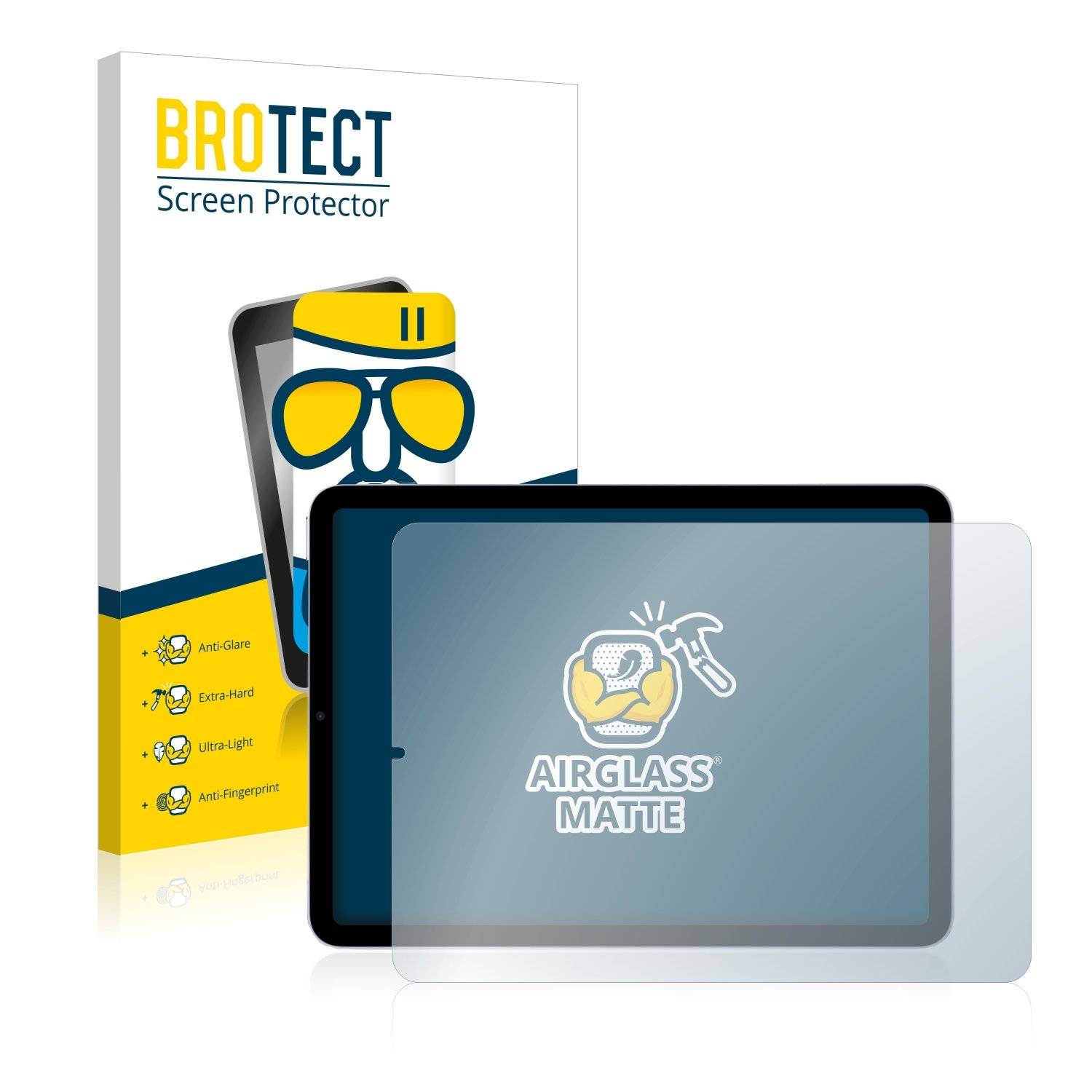 BROTECT AirGlass Matt Glas Panzer Folie für Apple iPad Air 5 WiFi 2022 (5. Gen.)