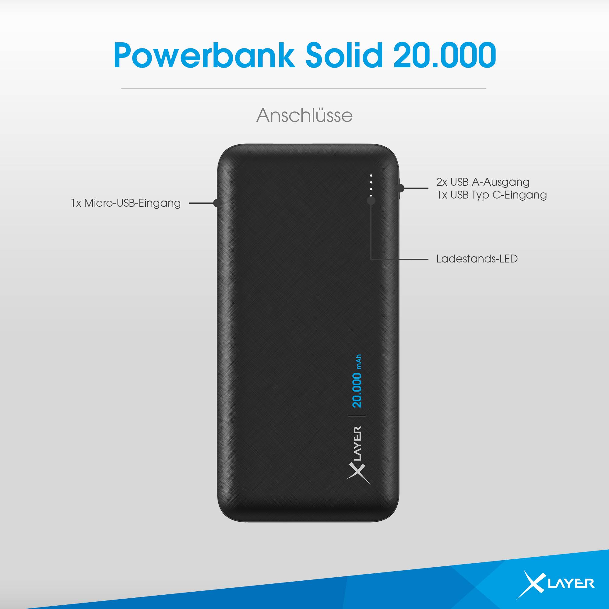 XLayer Solid (20.000mAh), schwarz