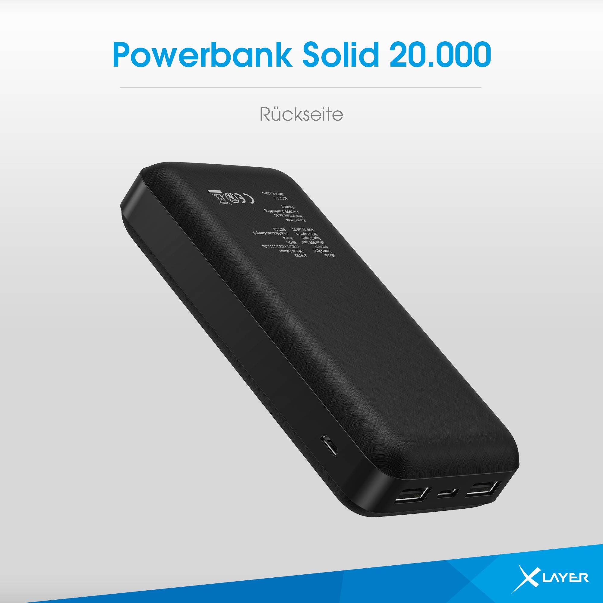 XLayer Solid (20.000mAh), schwarz