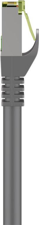 Goobay 61118 CAT 8.1 Patchkabel S/FTP PiMF halogenfrei 2 GHz Netzwerkkabel Internetkabel Patch Cord LAN Kabel Grau 5m